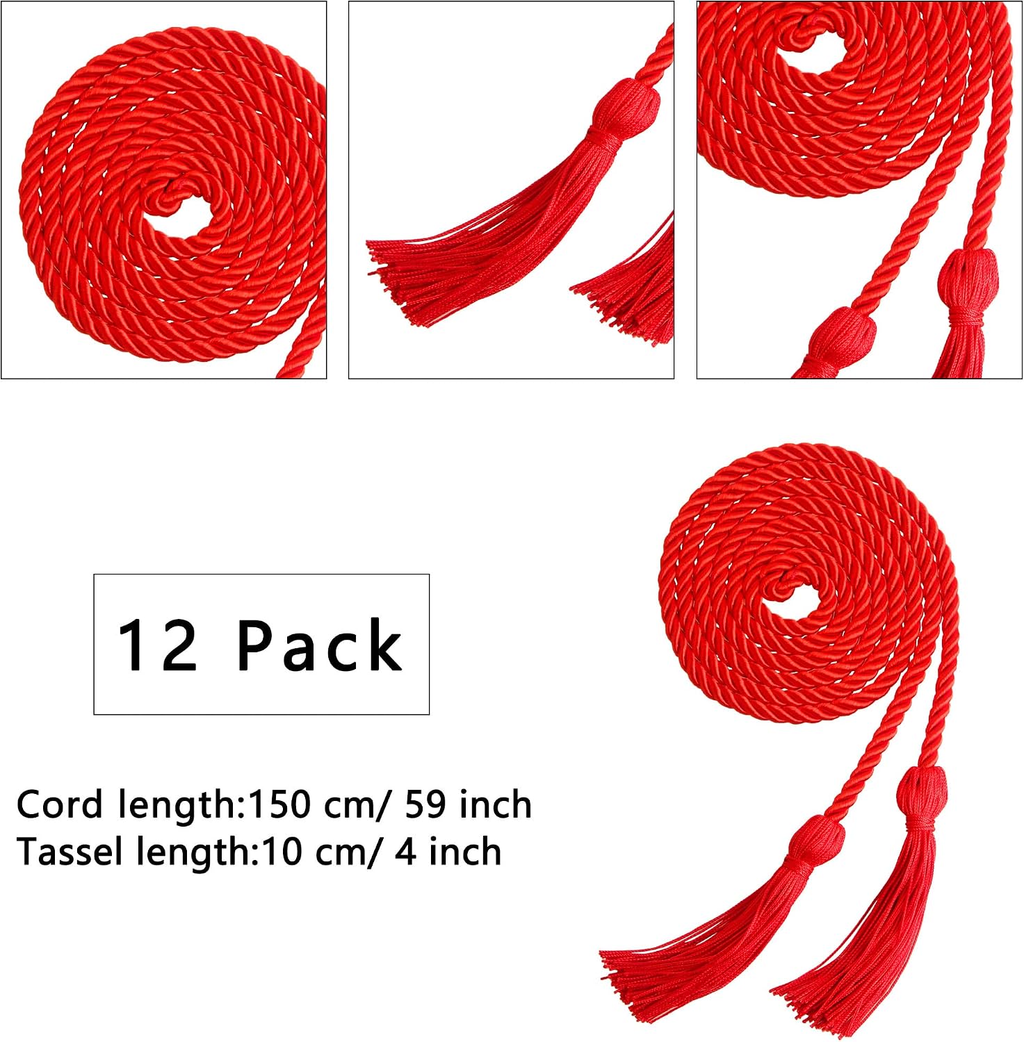 Detalle 2 de Cagemoga Graduation Honor Cords, 12-Piece Set