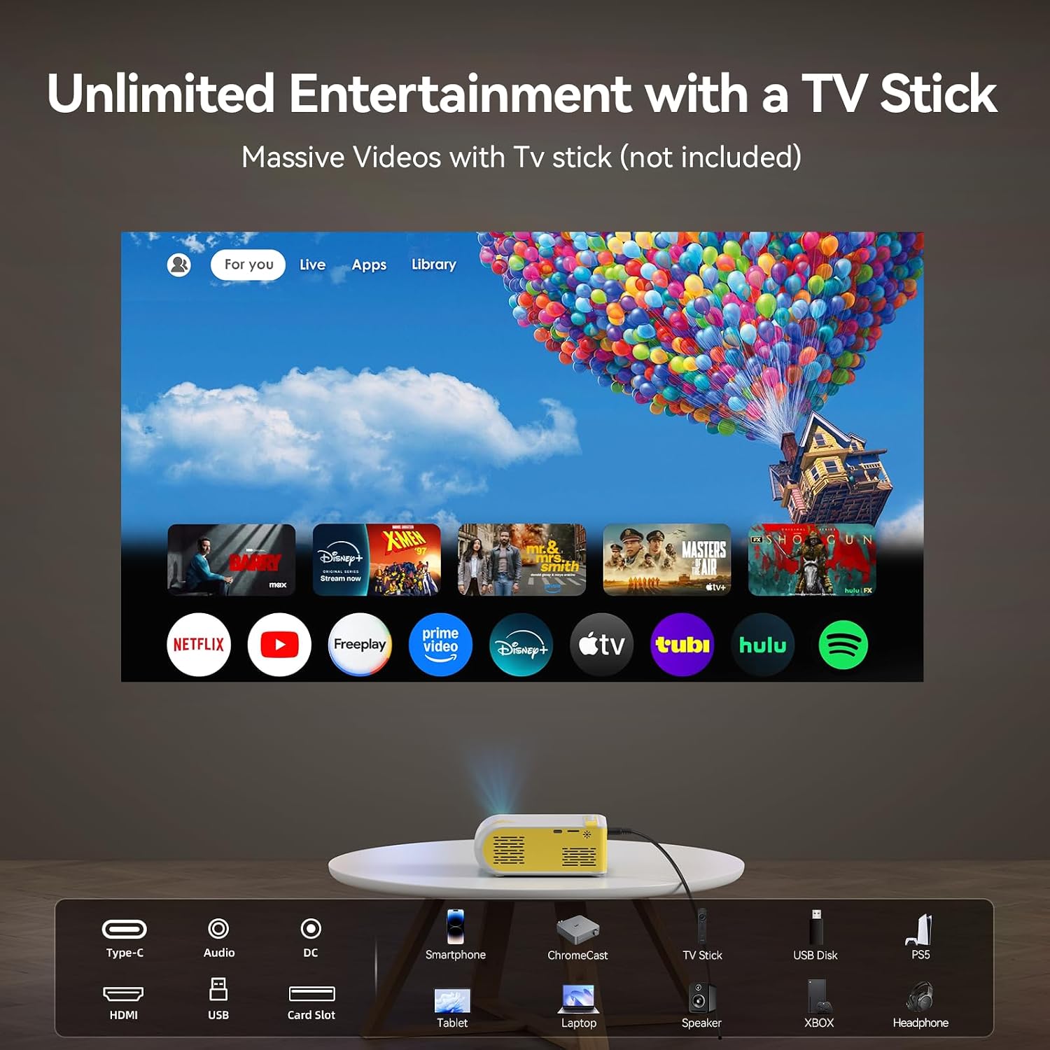 Detalle 2 de Mini Projector with Bluetooth 5.2