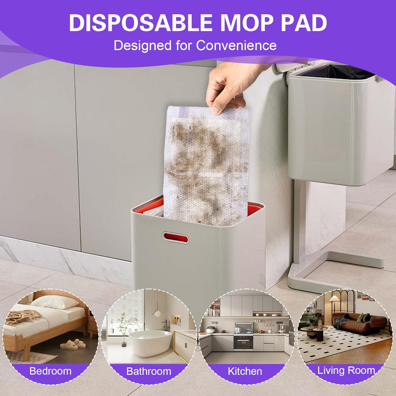 Thumbnail 4 de Mop Pads Refills Compatible with WetJet 100 pack 🧹