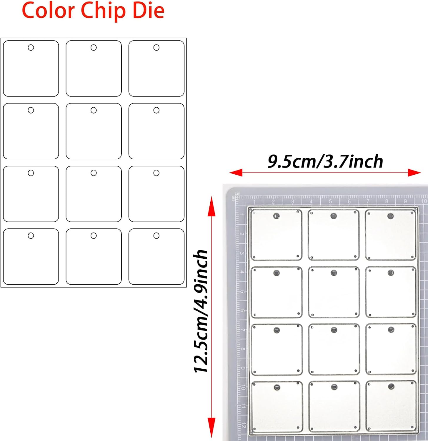 Thumbnail 1 de Dotted Square Frame Cutting Dies, Carbon Steel