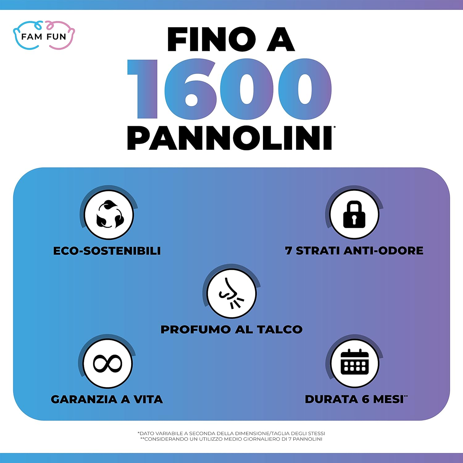 Thumbnail 1 de Fam Fun – 5 ricariche profumate compatibili con contenitori per pannolini Maialino, Foppapedretti, AngelCare e altri (extra lunghe)