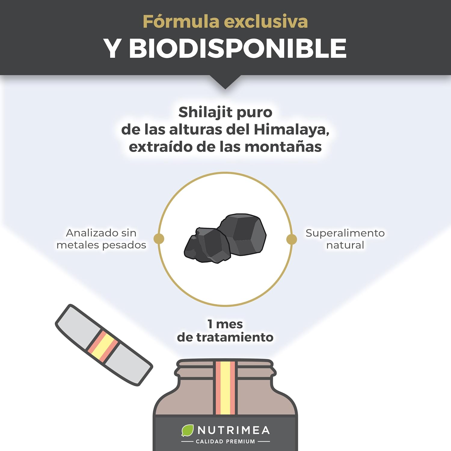 Detalle 2 de Nutrimea Shilajit 2500 mg cápsulas veganas