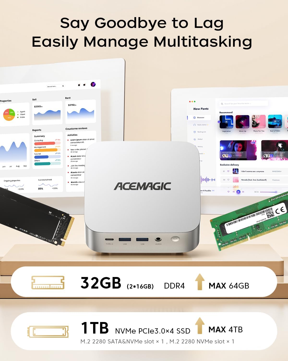 Detalle 2 de ACEMAGIC K1 Mini PC Core i5 12600H 1 TB