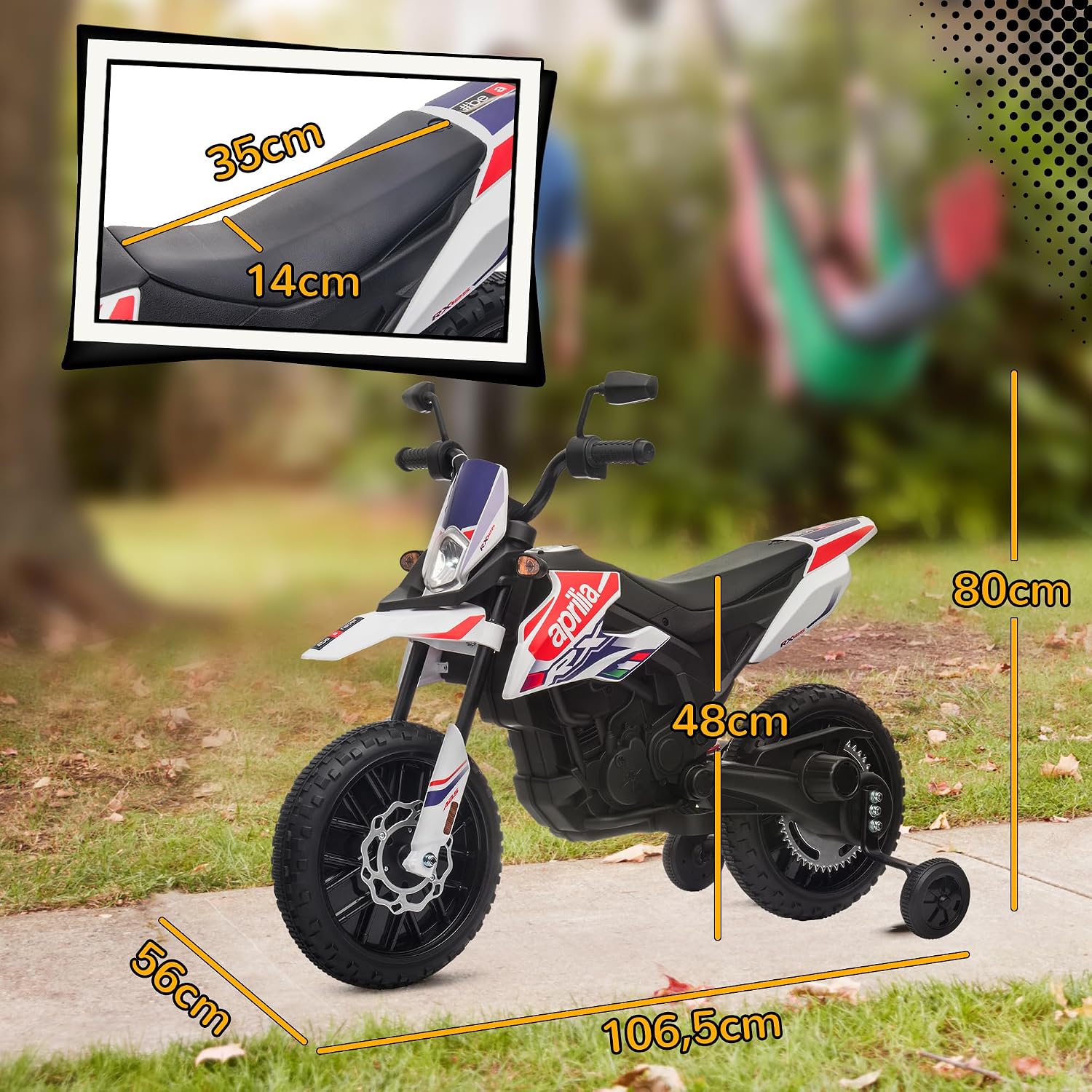 Thumbnail 6 de AIYAPLAY Moto électrique Enfants 12V 6 km/h