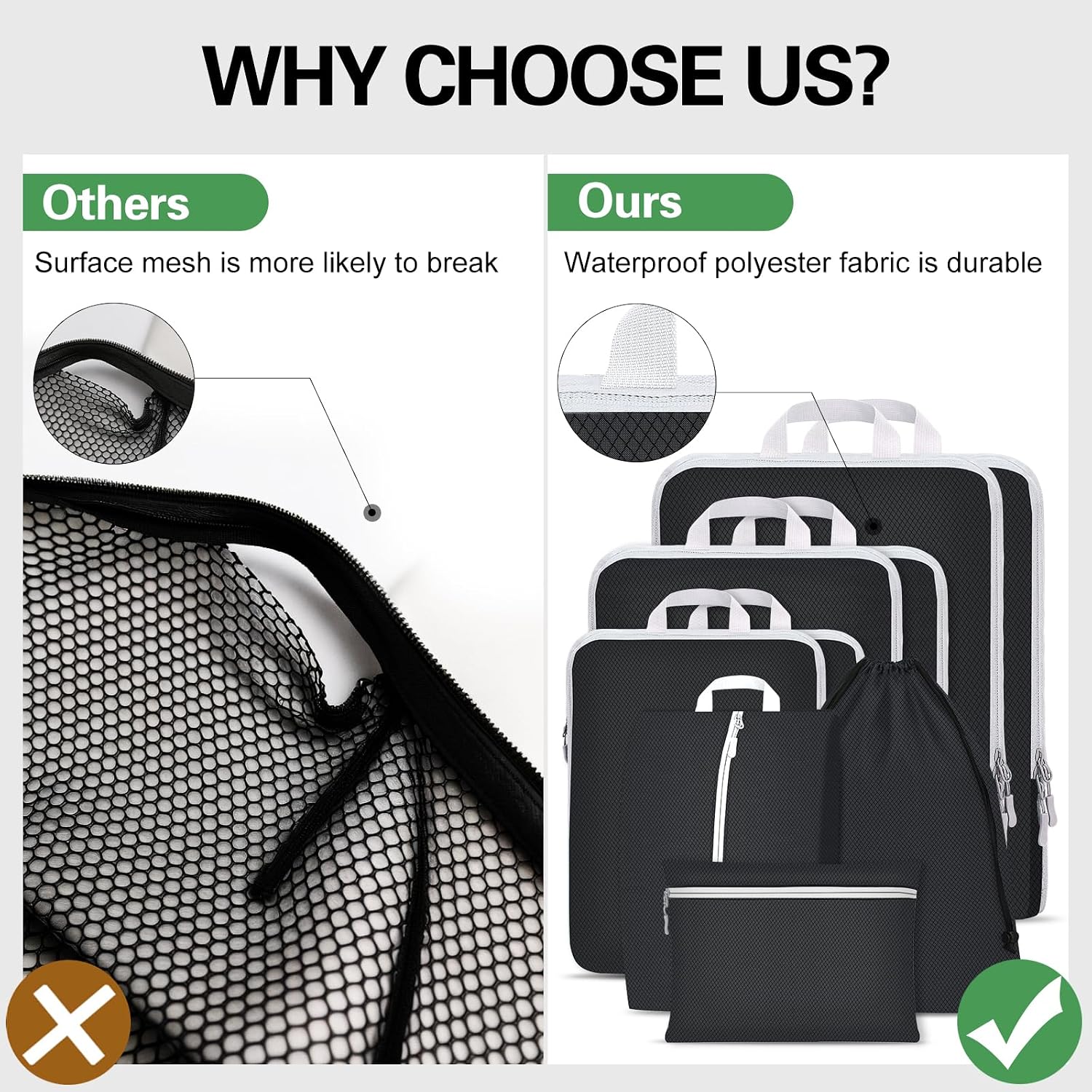 Thumbnail 4 de Compression Packing Cubes 9-Pack 70% space saving