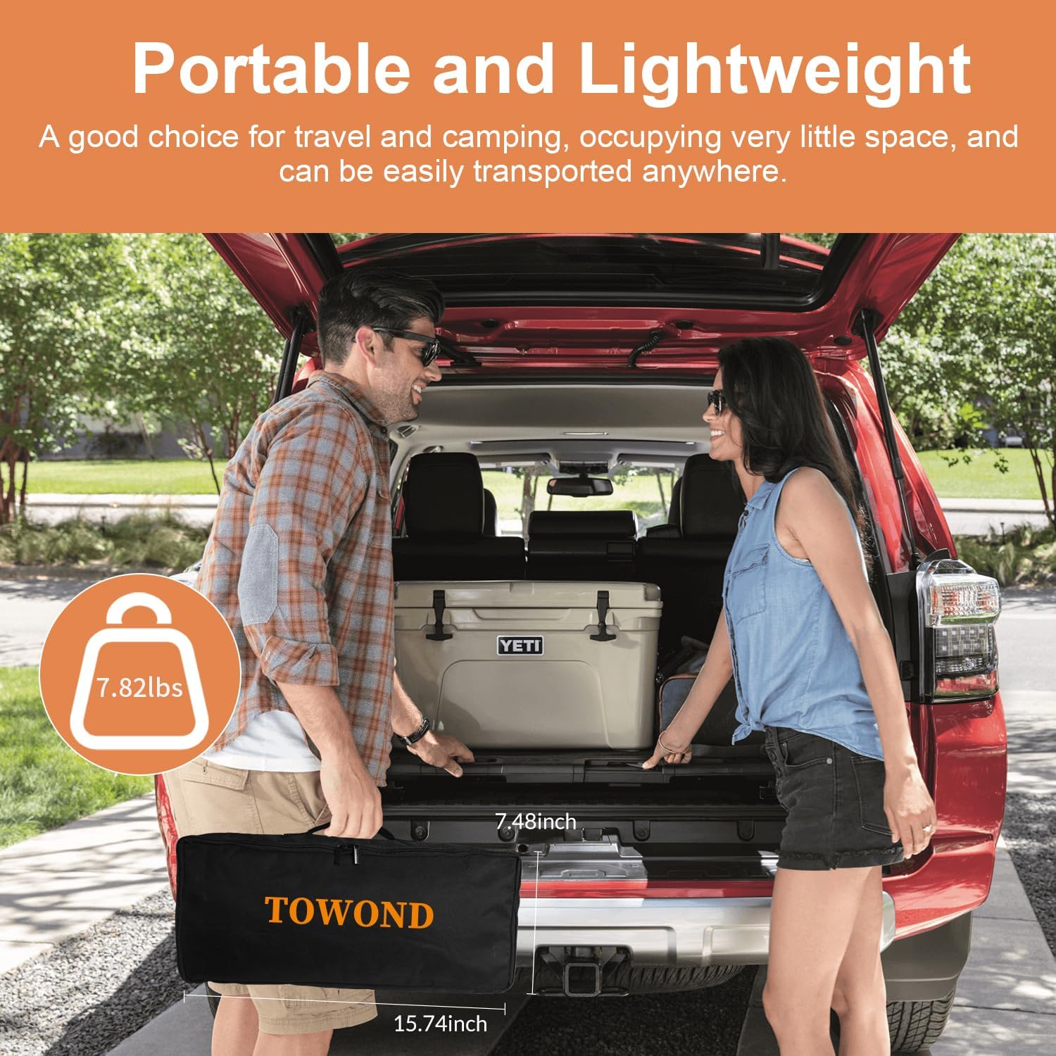Thumbnail 3 de Towond 100-Inch Projector Screen with Stand — Portable, Foldable 16:9 for Indoor/Outdoor Use