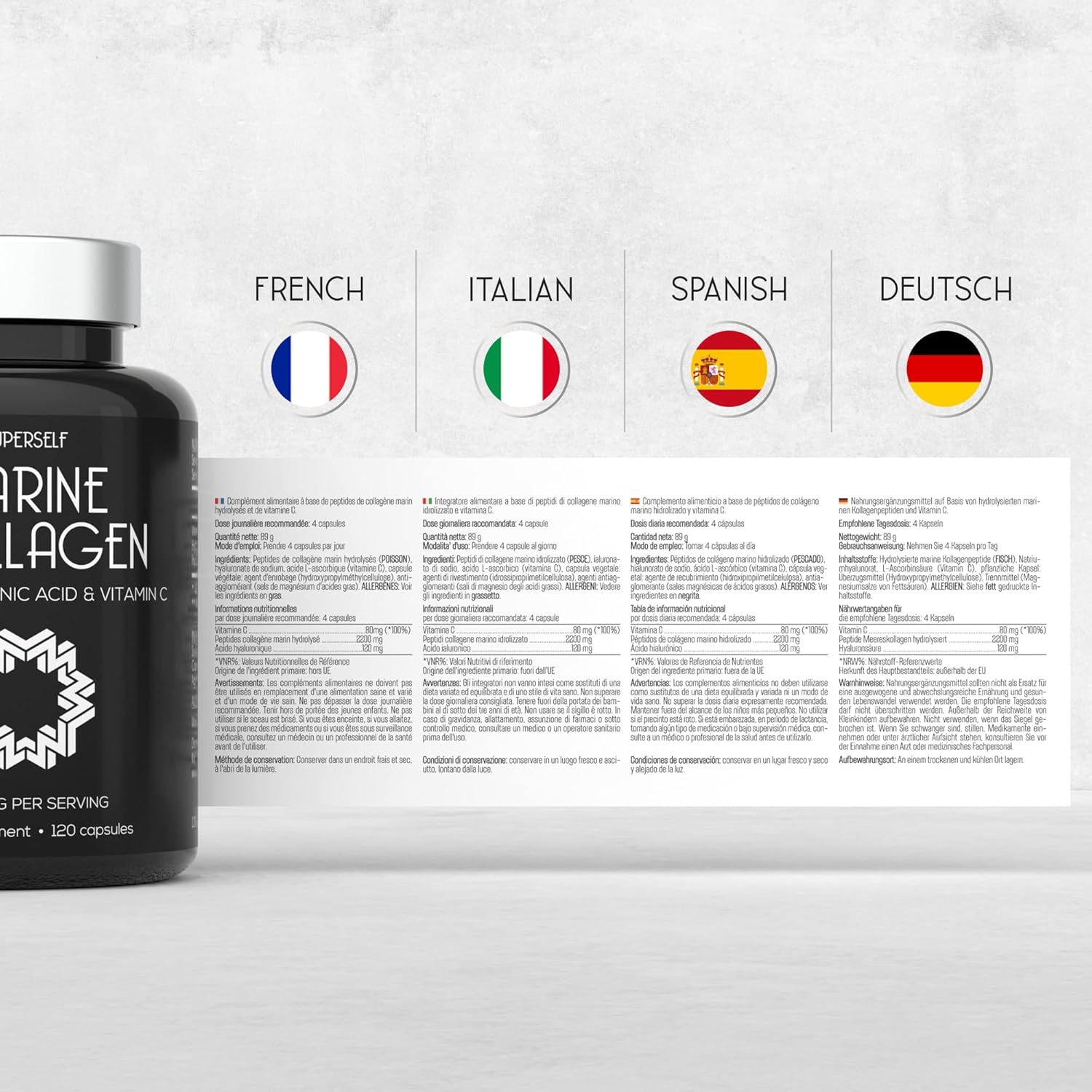 Thumbnail 6 de Colágeno Marino Hidrolizado 2400 mg con Ácido Hialurónico 💧