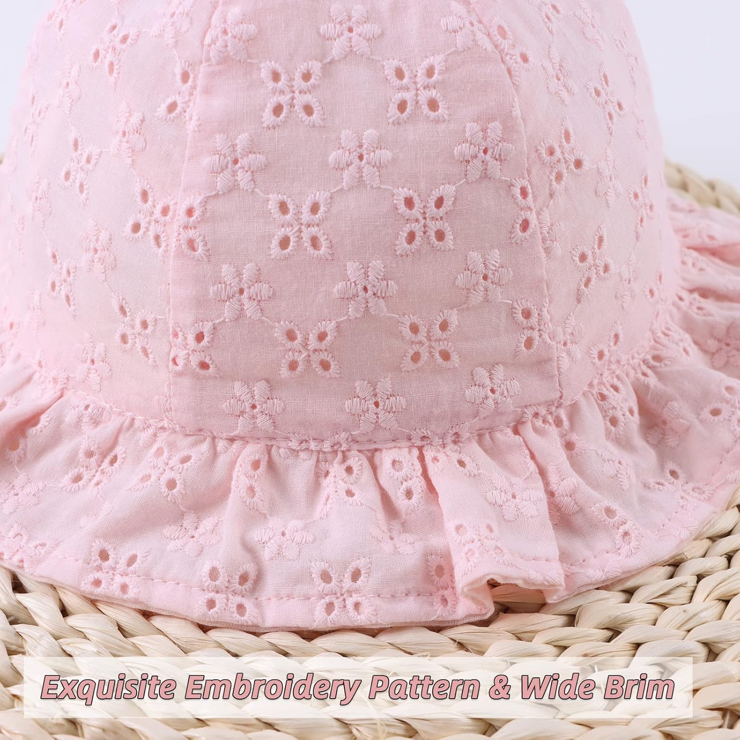 Thumbnail 2 de Pesaat baby girl sun hat with bow & flower cotton lining (infant bucket hat, 0–2 years)