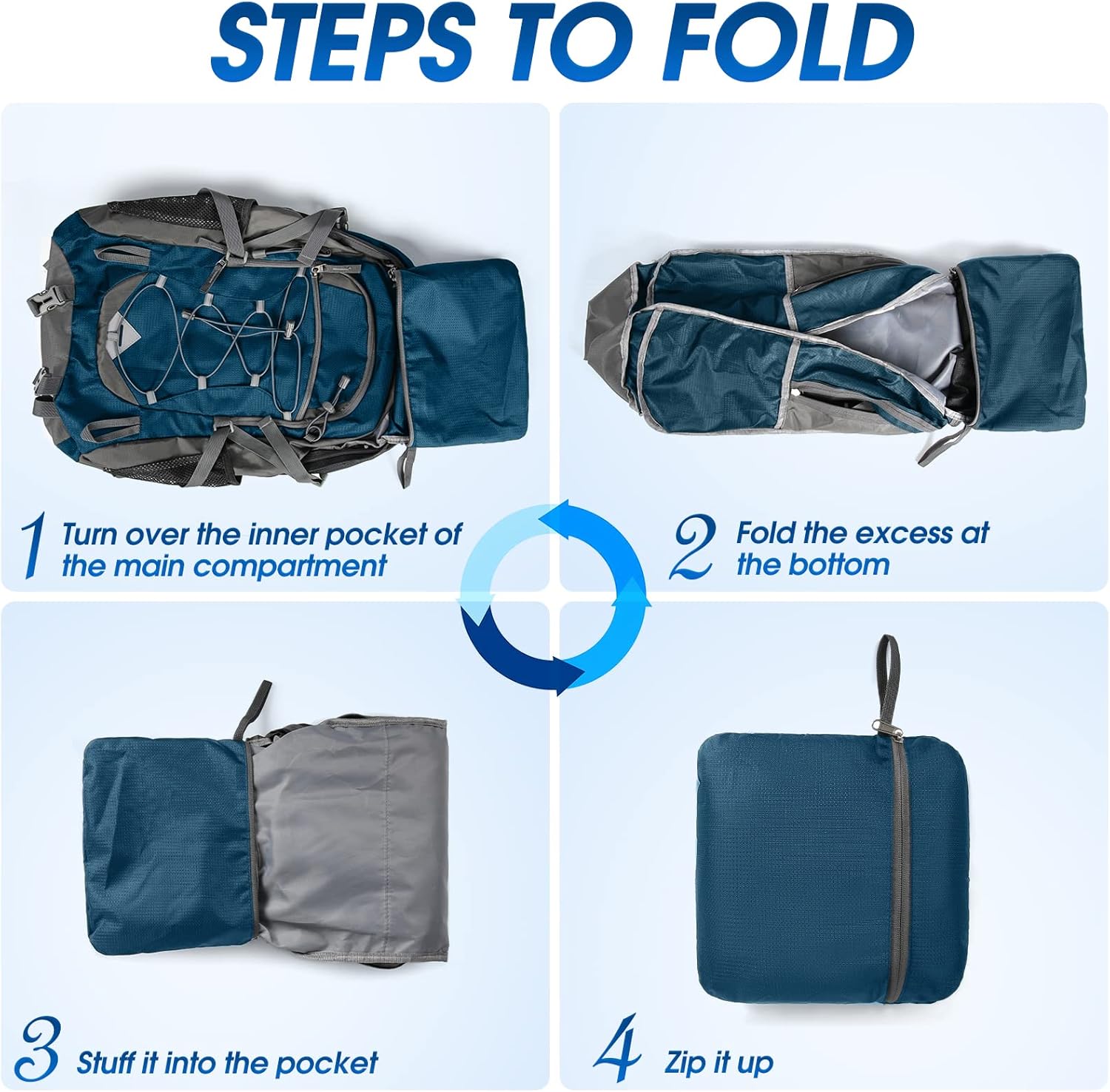 Thumbnail 6 de IGOLUMON Sac à Dos Randonnée 40L Ultraléger et Pliable – Polyvalent pour Homme et Femme