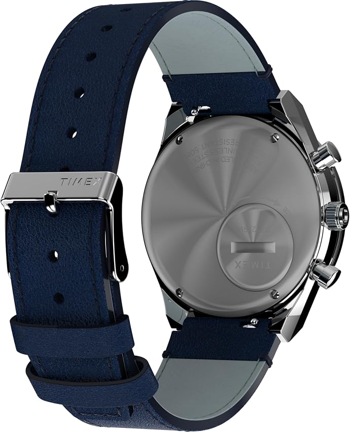 Thumbnail 5 de Timex Reloj Q Chronograph 40 mm, correa cuero azul