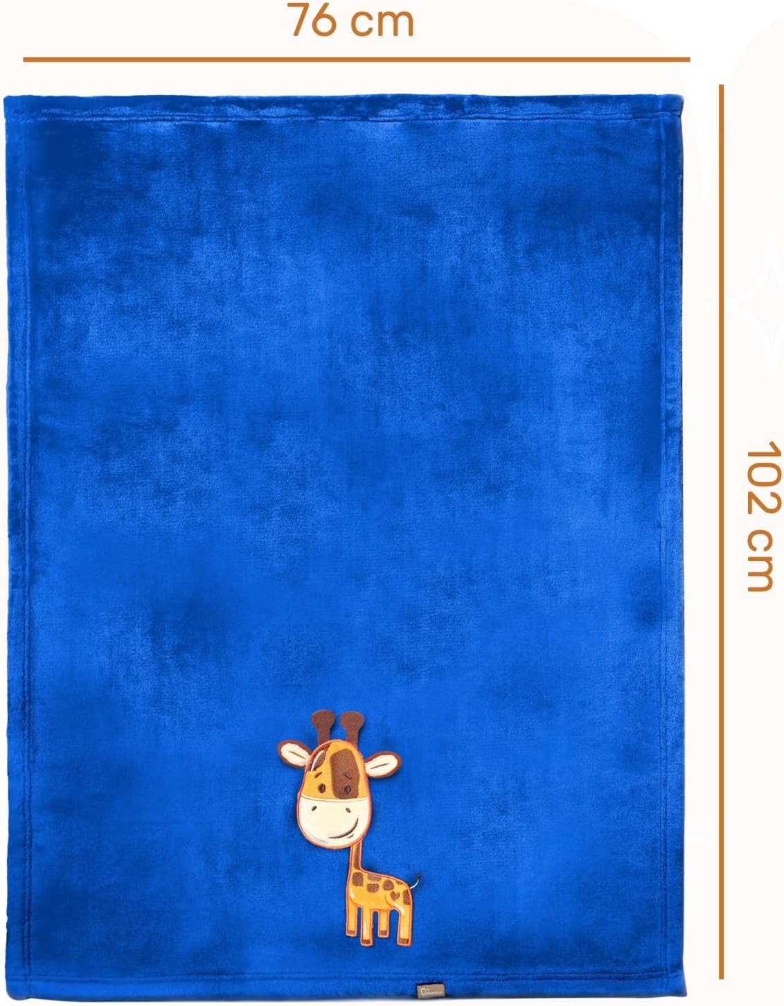 Detalle 2 de Be Mammy Coperta calda per bambini con peluche regalo e motivi 3D (Blu scuro - Giraffe)