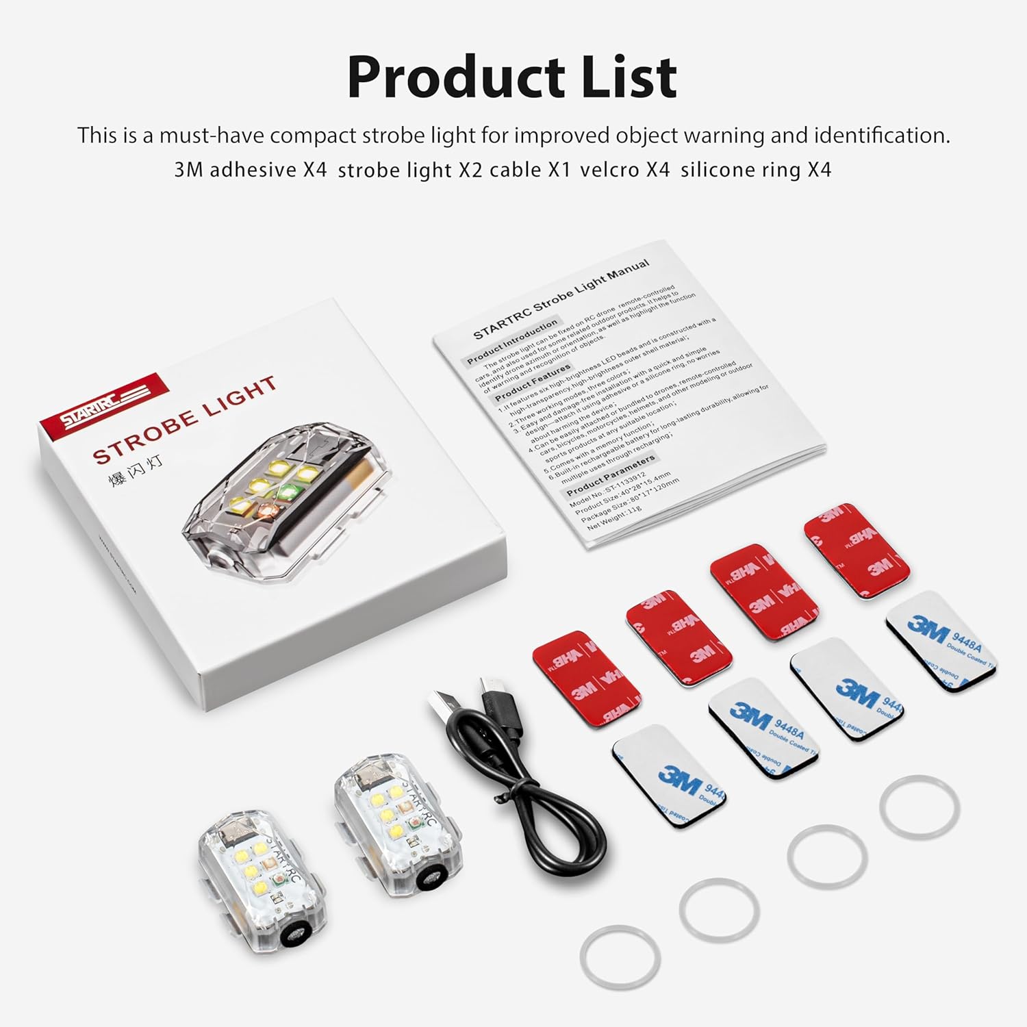 Thumbnail 5 de STARTRC Strobe Drone Light – LED-Stroblichter gegen Kollisionen für DJI & RC-Drohnen (2 Stück)