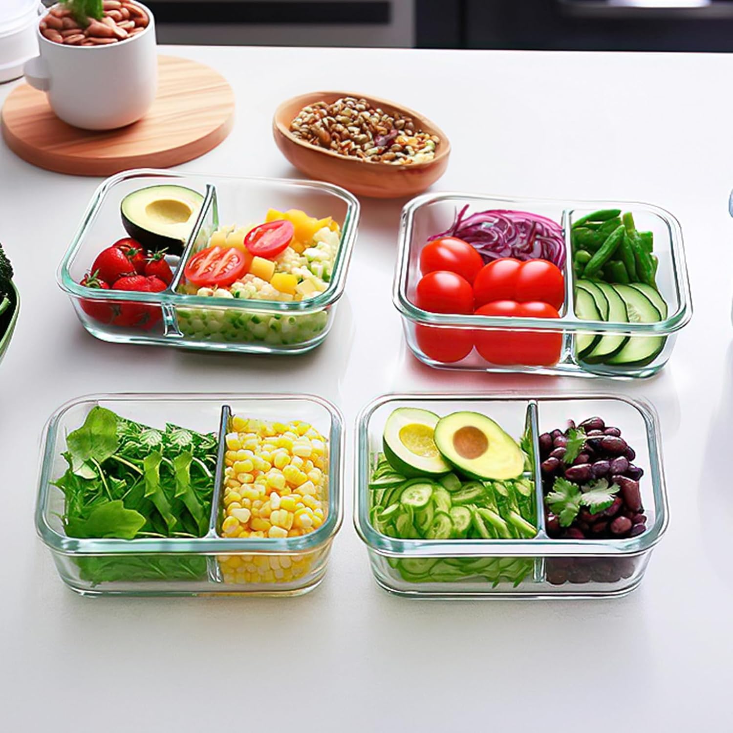 Thumbnail 4 de M MCIRCO 10-Pack 30 Oz Glass Meal Prep Containers 🍱