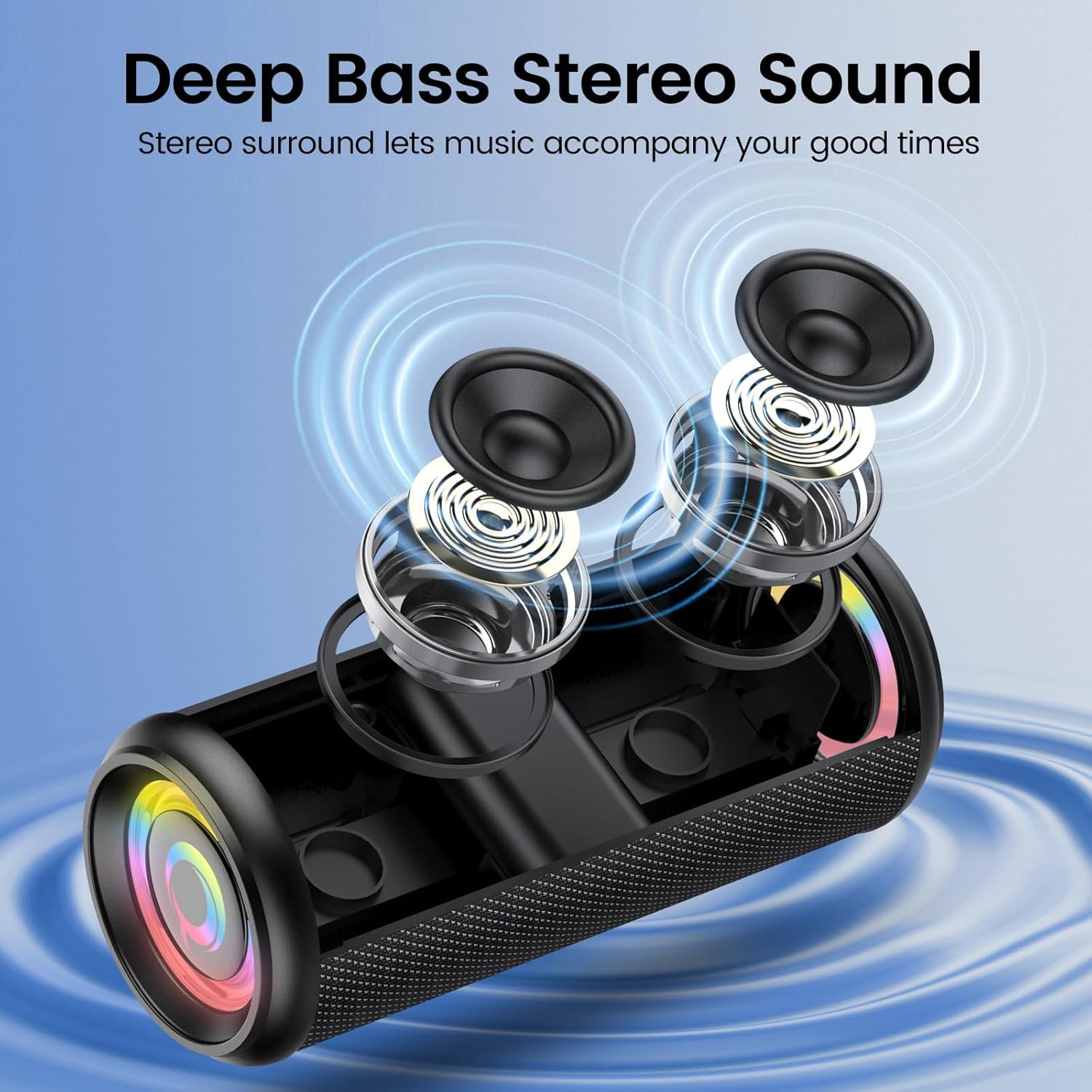 Detalle 2 de Portable Bluetooth Speaker 360° Stereo 20H