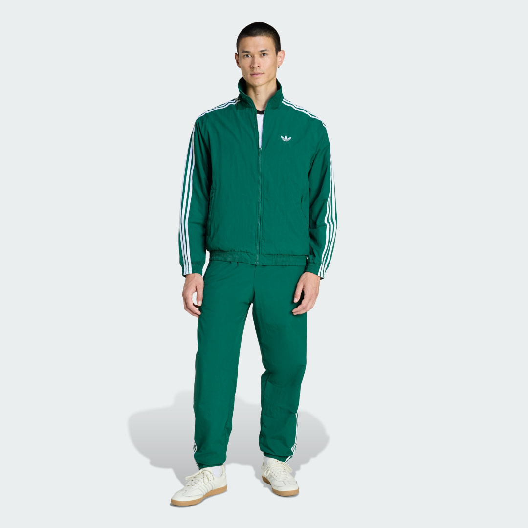 Detalle de Chaqueta deportiva técnica Firebird de Adidas — verde, para entrenamiento y desgaste diario