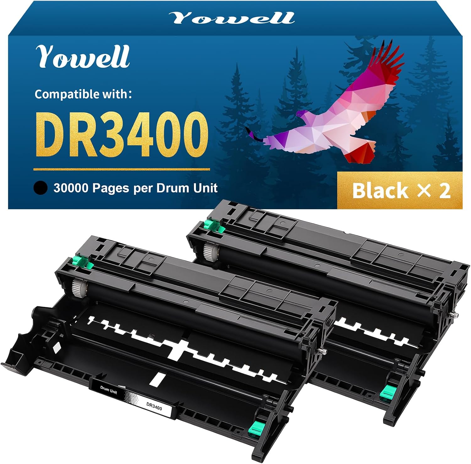Detalle de Yowell DR3400 Trommel 2er Pack kompatibel Brother