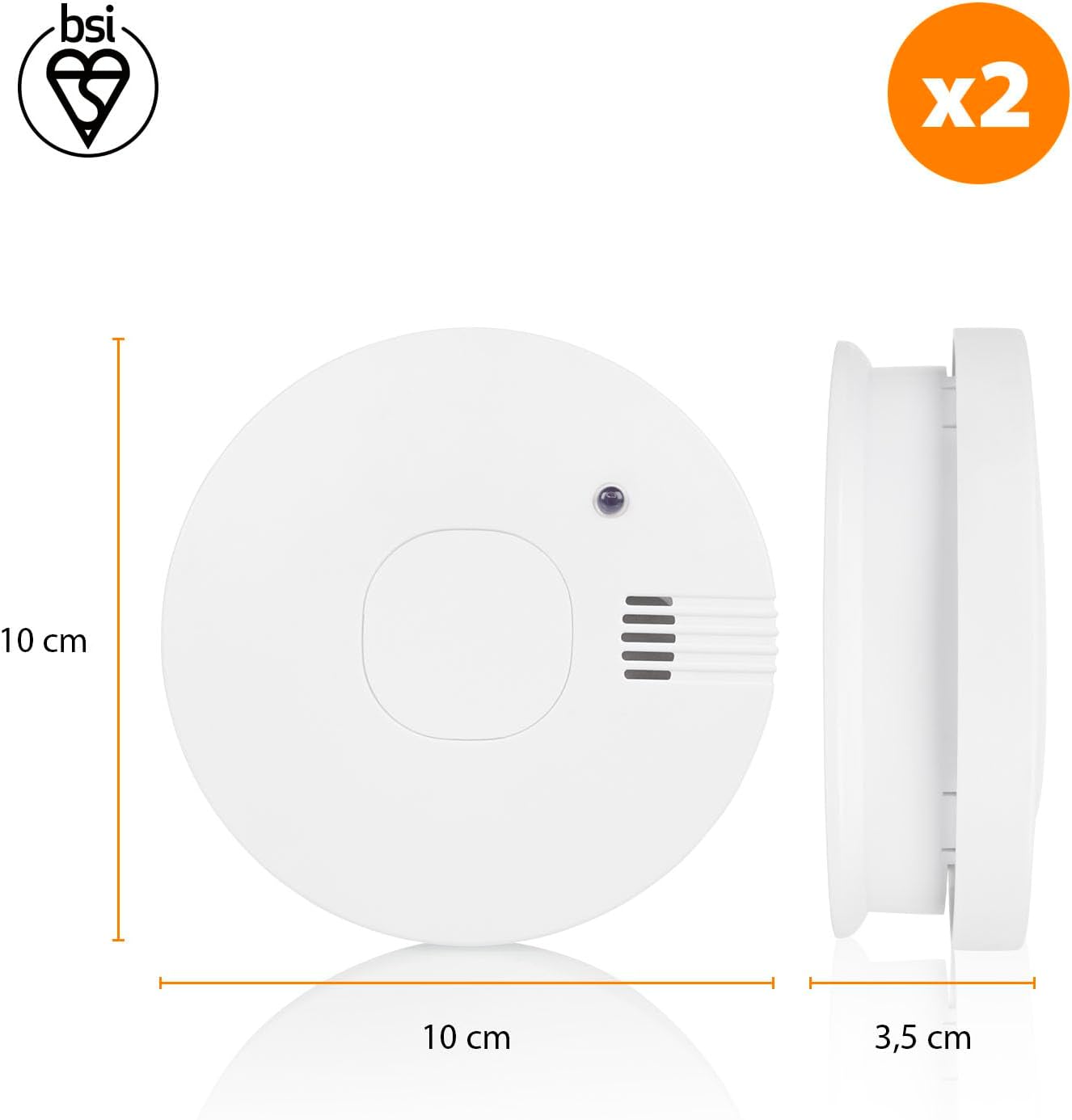 Thumbnail 2 de Smartwares 2er-Set Rauchmelder FSM-11752 mit 5-Jahres-Batterie und 85 dB Signal