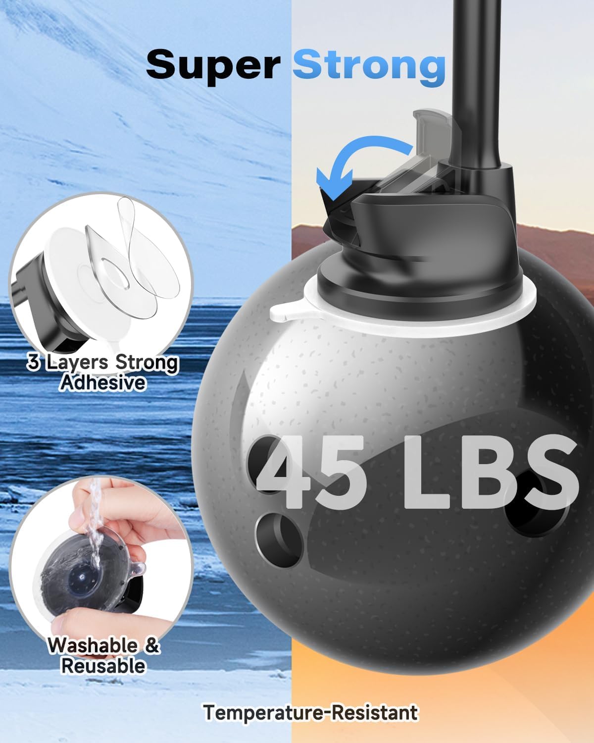Thumbnail 6 de 1Zero Solid 14-Inch Car Phone Mount