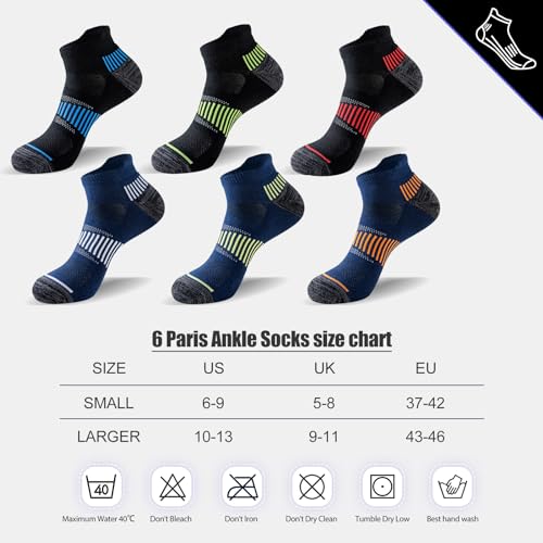 Thumbnail 7 de Niorasen Chaussettes de sport Homme – 6 paires, courtes et rembourrées