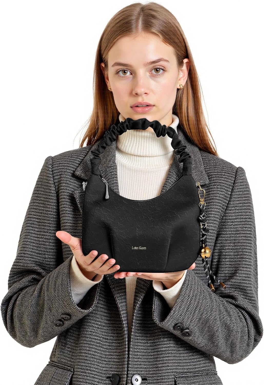 Thumbnail 1 de Lotus Karen women’s PU leather crossbody bag (Karen Crossbody) with gold-tone hardware