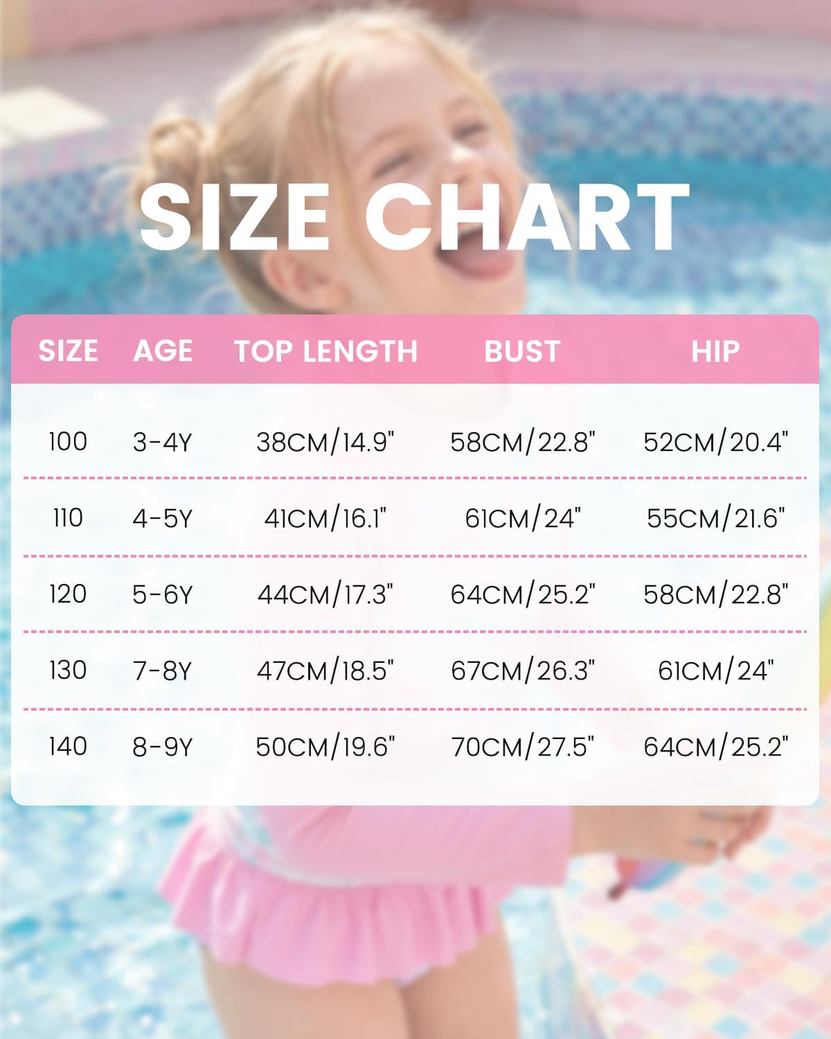 Thumbnail 4 de JiAmy Girls Two-Piece Long Sleeve UV Sun Protection Swimsuit (Age 3–9)