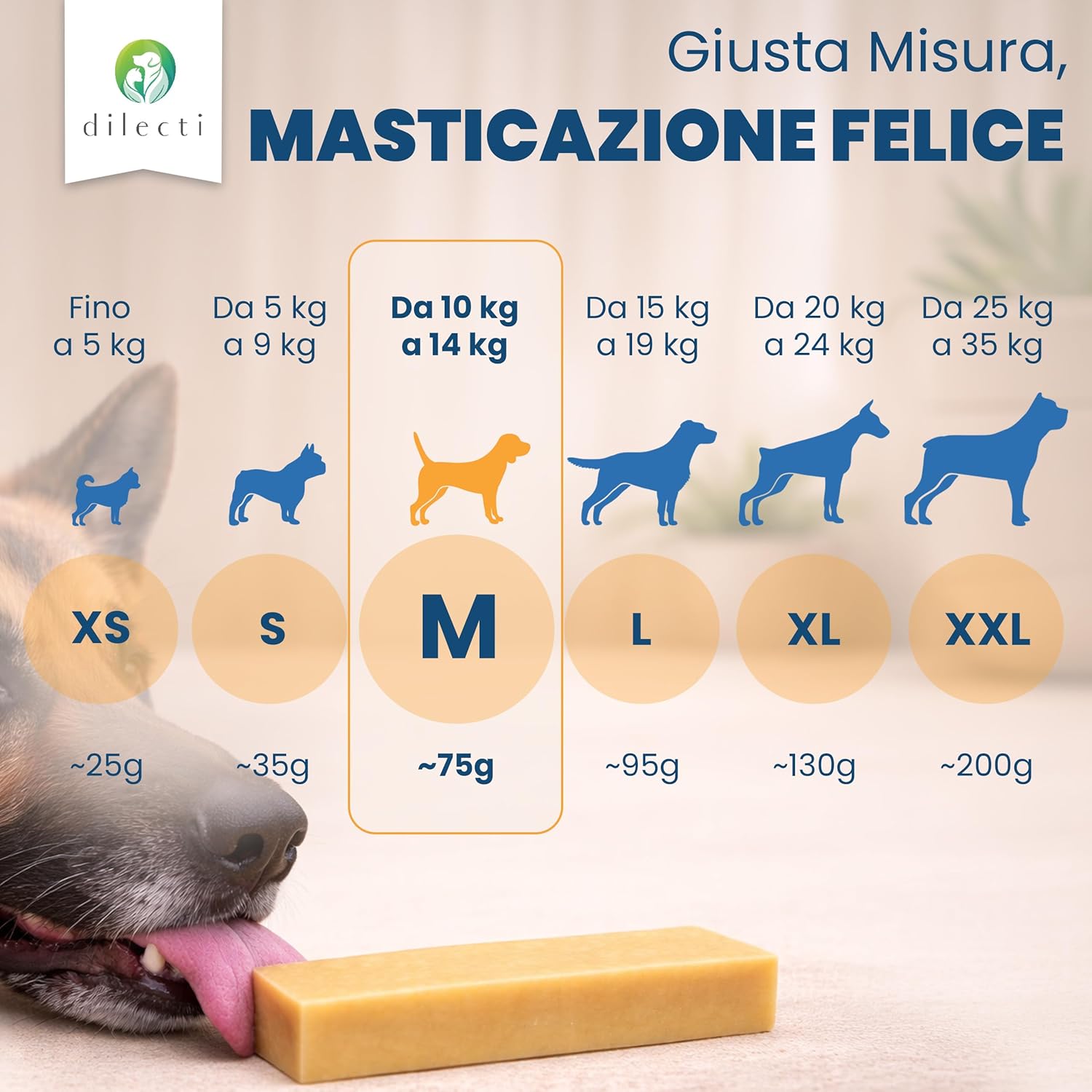 Detalle de Dilecti Masticativi Naturali dell'Himalaya – Giochi Naturali da 5 pezzi, Taglia M