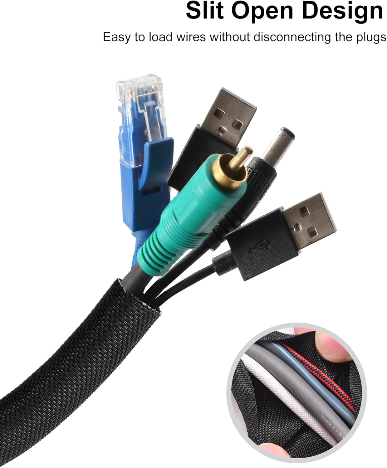 Detalle 2 de Secbolt Pet-No-Chew Cord Protectors (10ft, 1/2 in) — Bite-Resistant Cable Covers