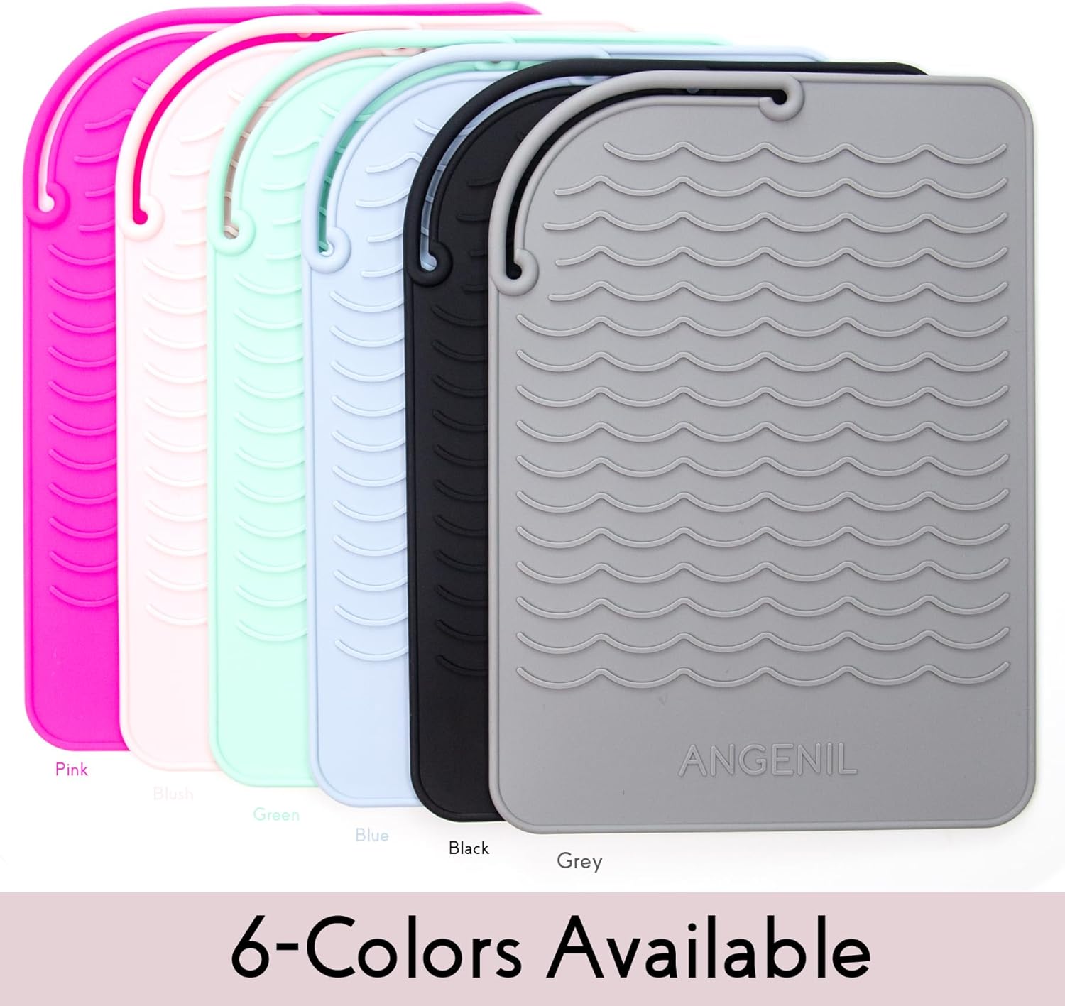 Thumbnail 5 de ANGENIL heat mat for hair straighteners and mini styling tools (silicone, grey) 21.5 cm x 15.5 cm