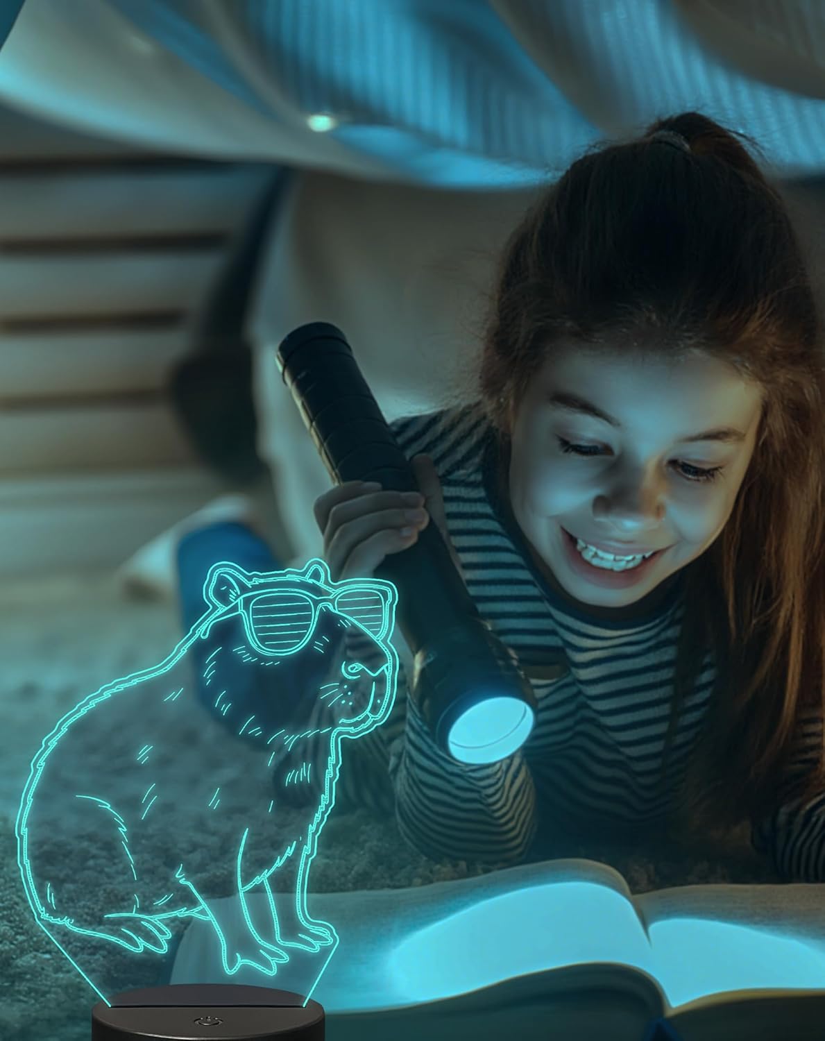 Thumbnail 5 de Magiclux Capybara Night Light with Touch & Remote, USB LED Acrylic Panel