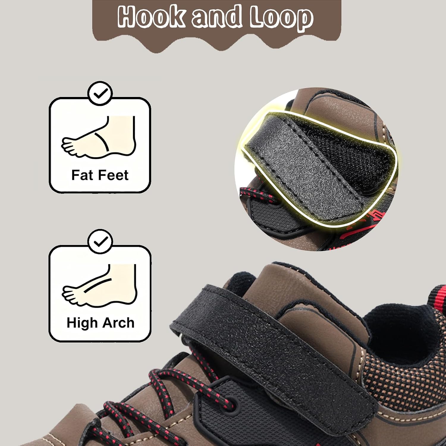 Thumbnail 2 de Unitysow Kids Hiking Boots Boys Waterproof Walking Shoes