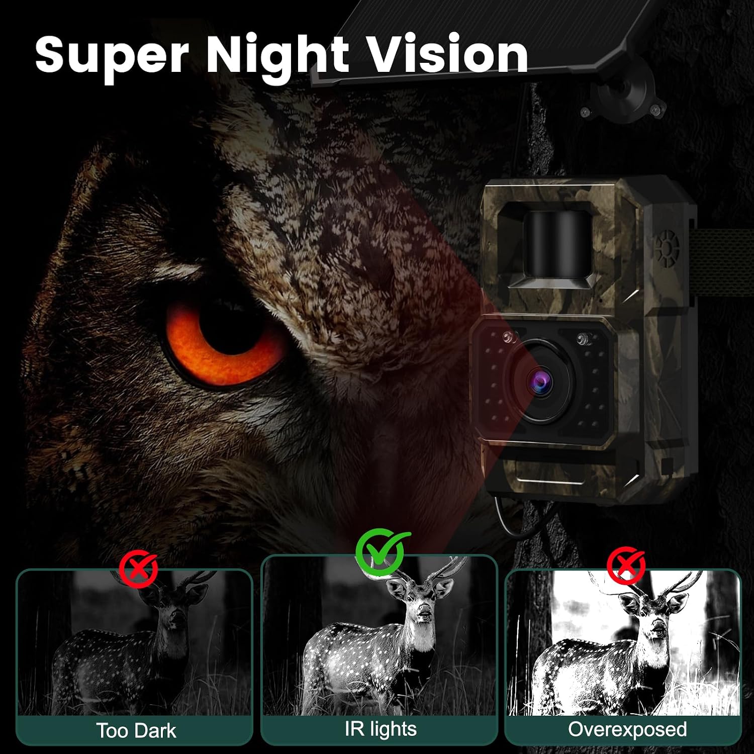 Thumbnail 6 de MAXDONE Trail Camera, Solar WiFi, 4K 64MP, 100° View, Night Vision
