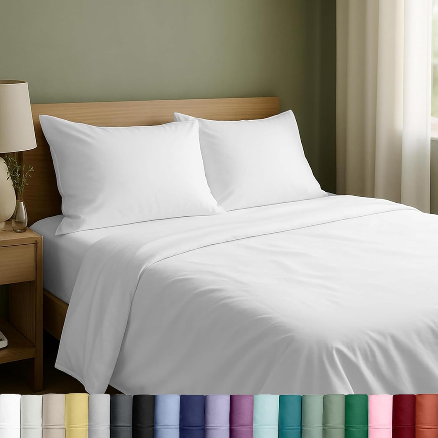Detalle de California Design Den King Size Sheets Set 4-Piece
