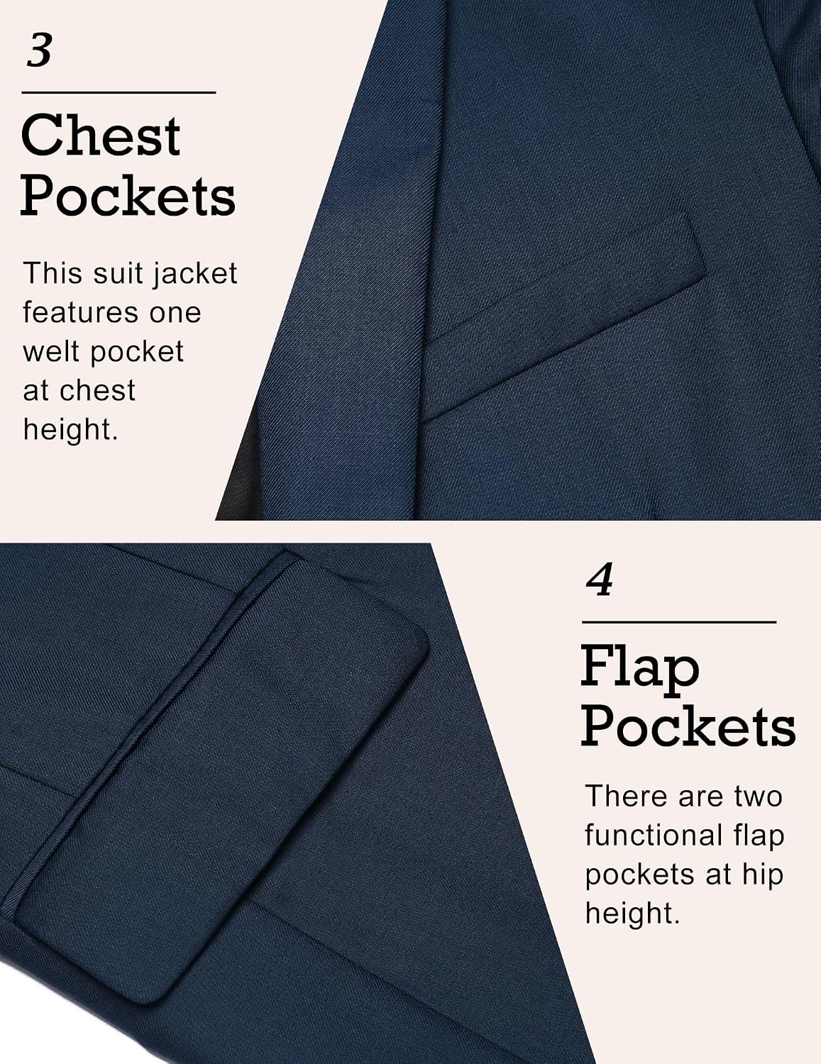 Detalle de COOFANDY Mens Sport Coat Casual Blazer One-Button Business Suit Jacket