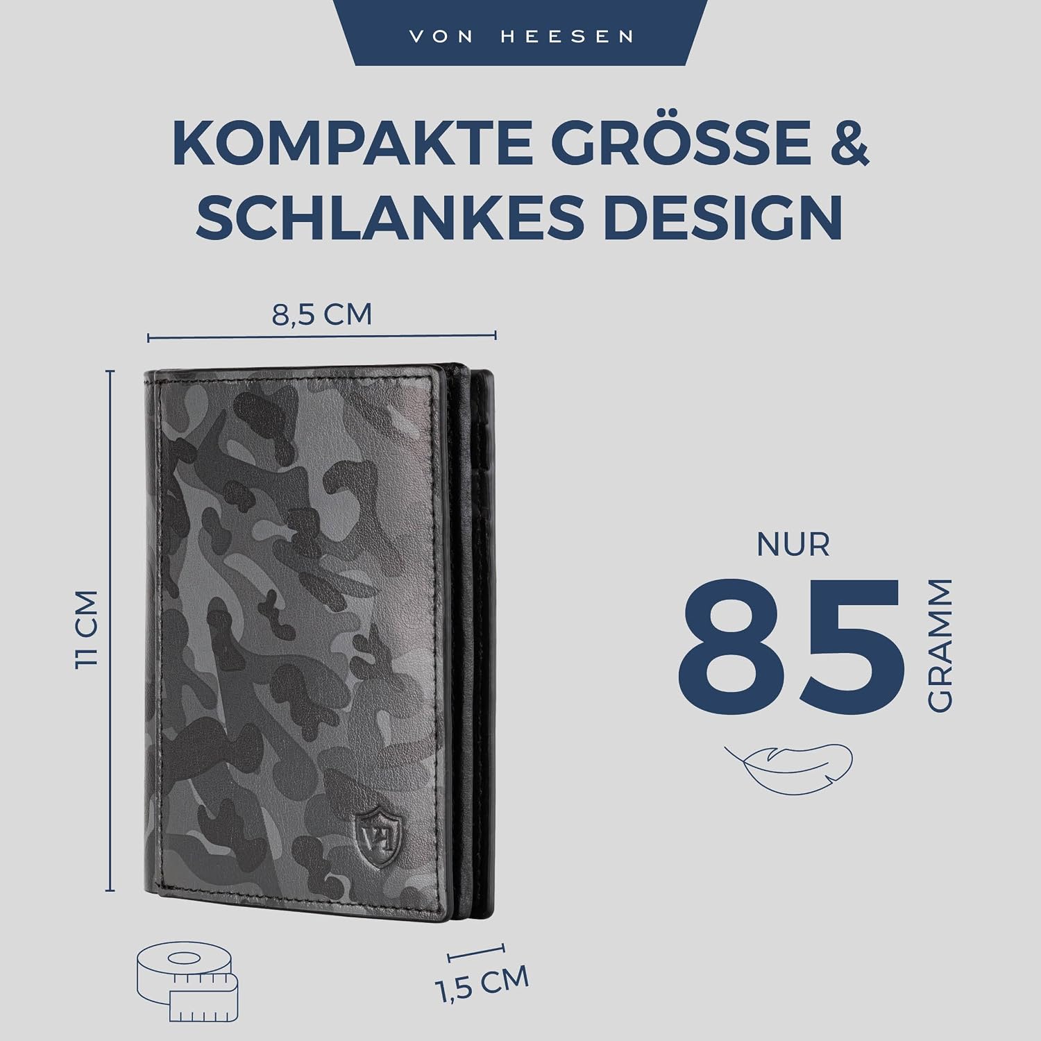 Thumbnail 3 de VON HEESEN Leder Geldbörse mit RFID Schutz