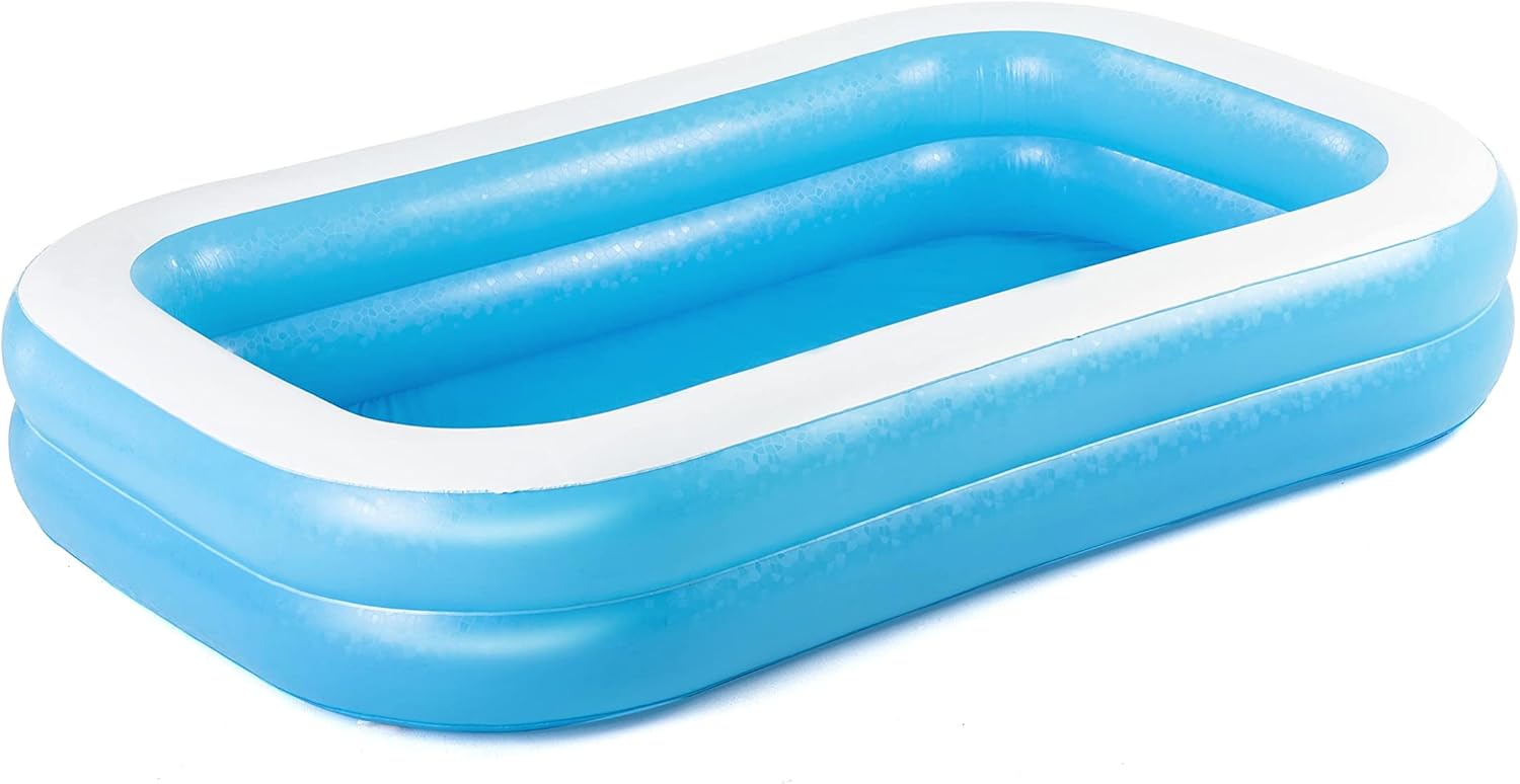 Detalle de Bestway Family Pool – Rechteckiger Kinderpool, schnell aufgebaut, 262 x 175 x 51 cm