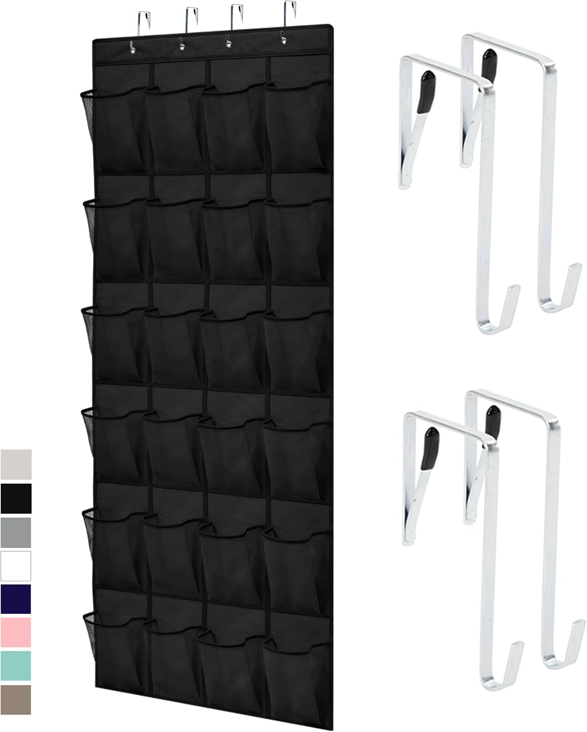 Detalle de GORILLA GRIP Over the Door Shoe Organizer 24 Pockets