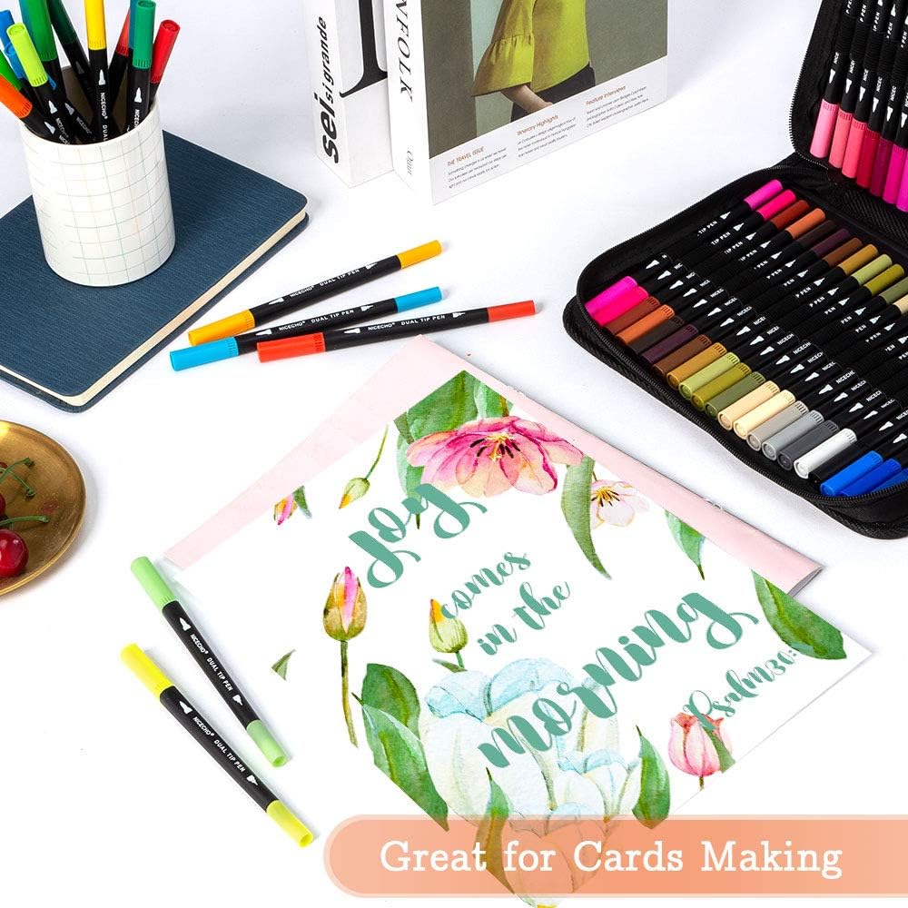 Thumbnail 5 de Nicecho Dual-Tip Art Markers, 60 Colors