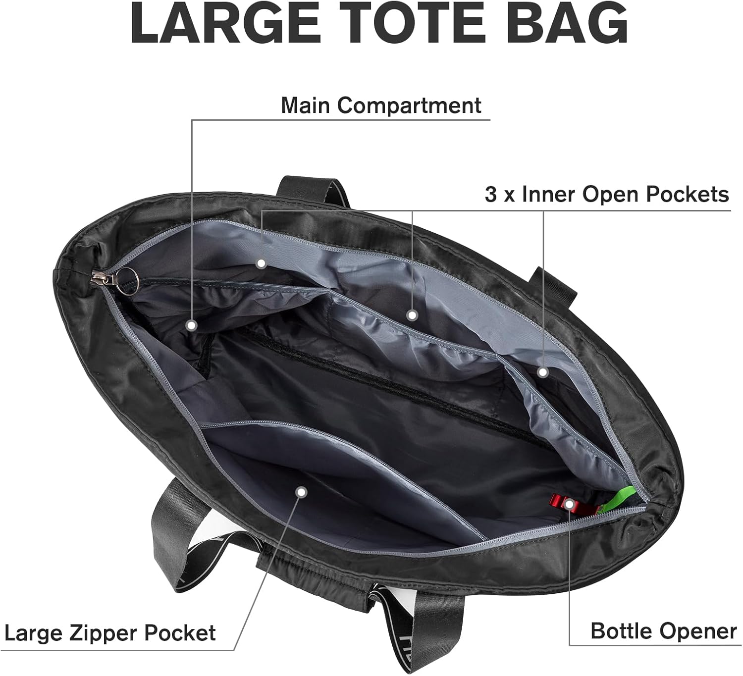 Detalle 2 de G4Free 30L/50L Waterproof Beach Bag for Women – Large Capacity Sport Tote with Wet Compartment