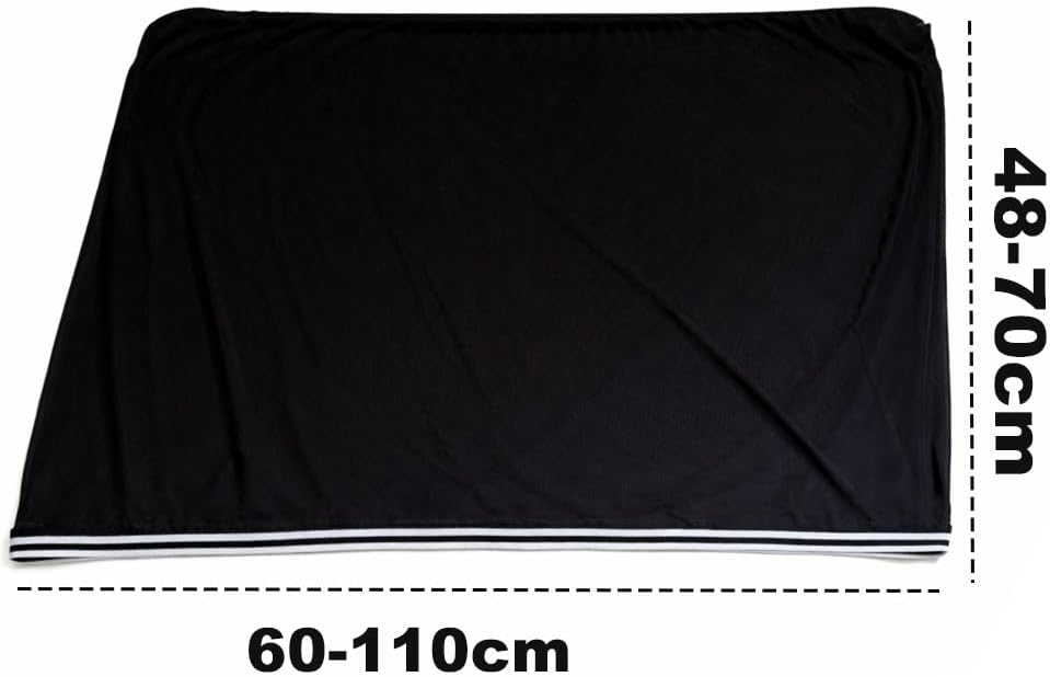 Detalle 2 de Tendine Parasole Auto Bambini con Protezione UV e Anti-insetti, tessuto elastico traspirante con finestrino apribile (universale per la maggior parte delle auto)