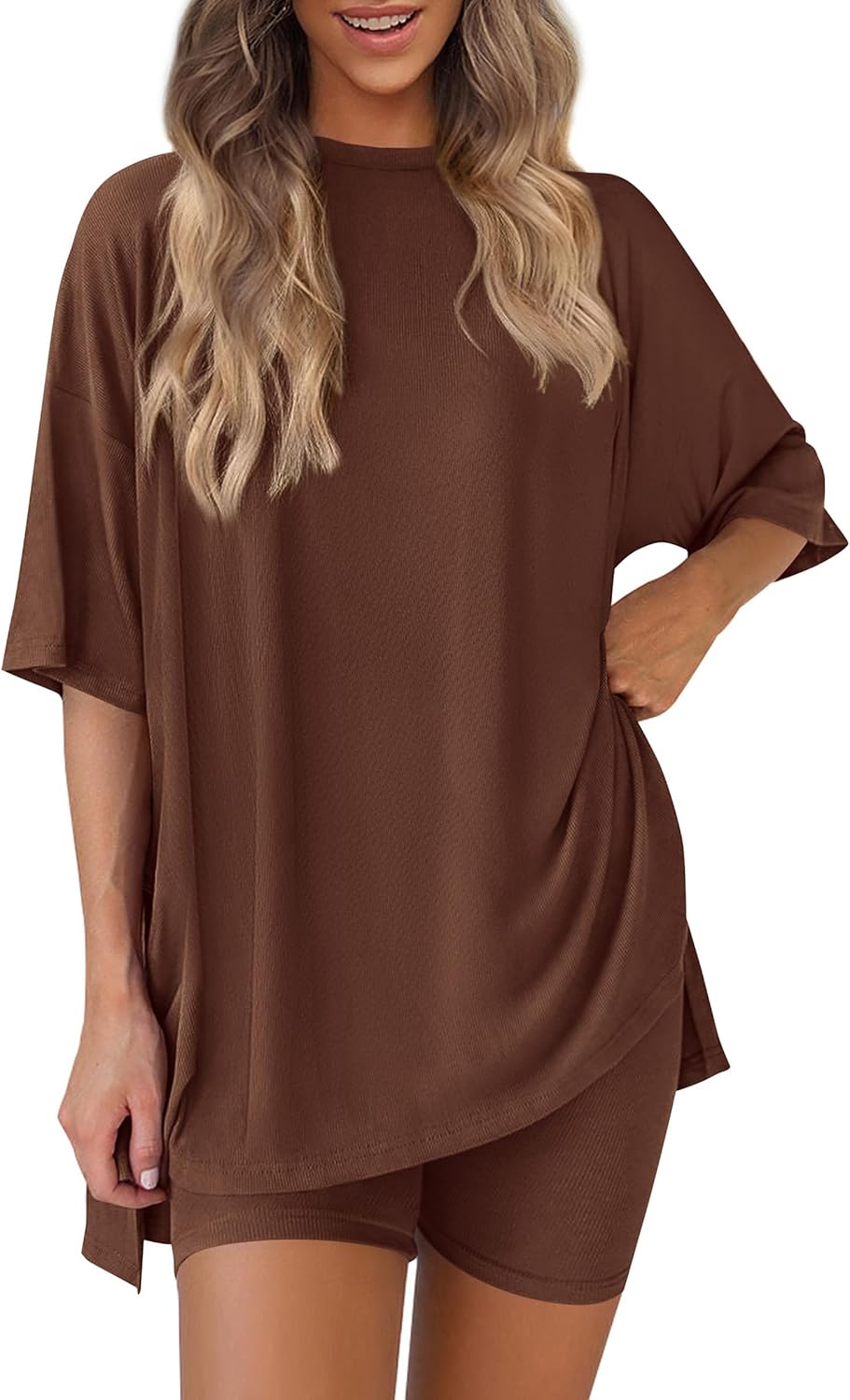Thumbnail 6 de PRETTYGARDEN 2-Piece Lounge Set 2026 — Oversized Shirt & Shorts