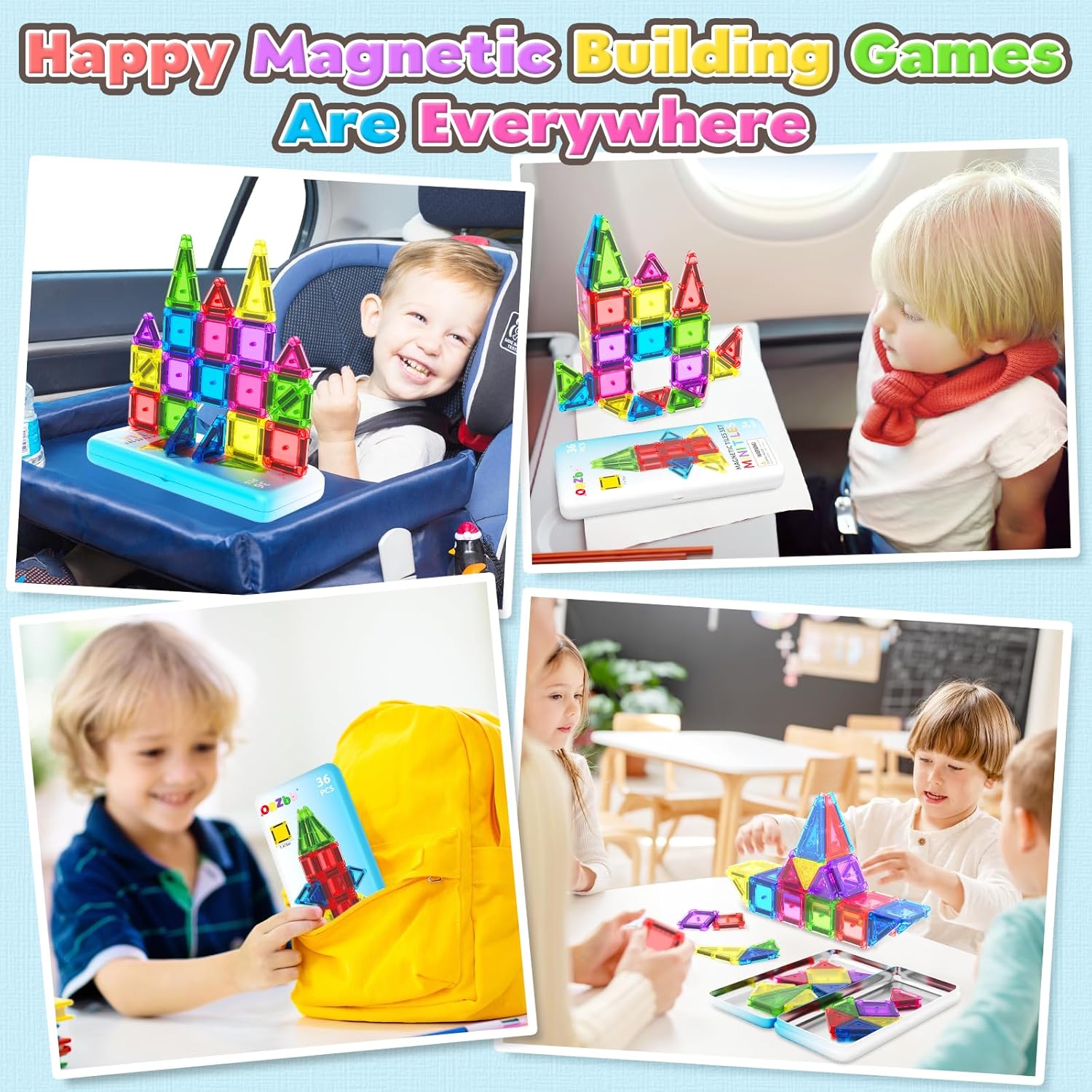 Thumbnail 1 de Magnetic Tiles Mini Travel Toddler Set