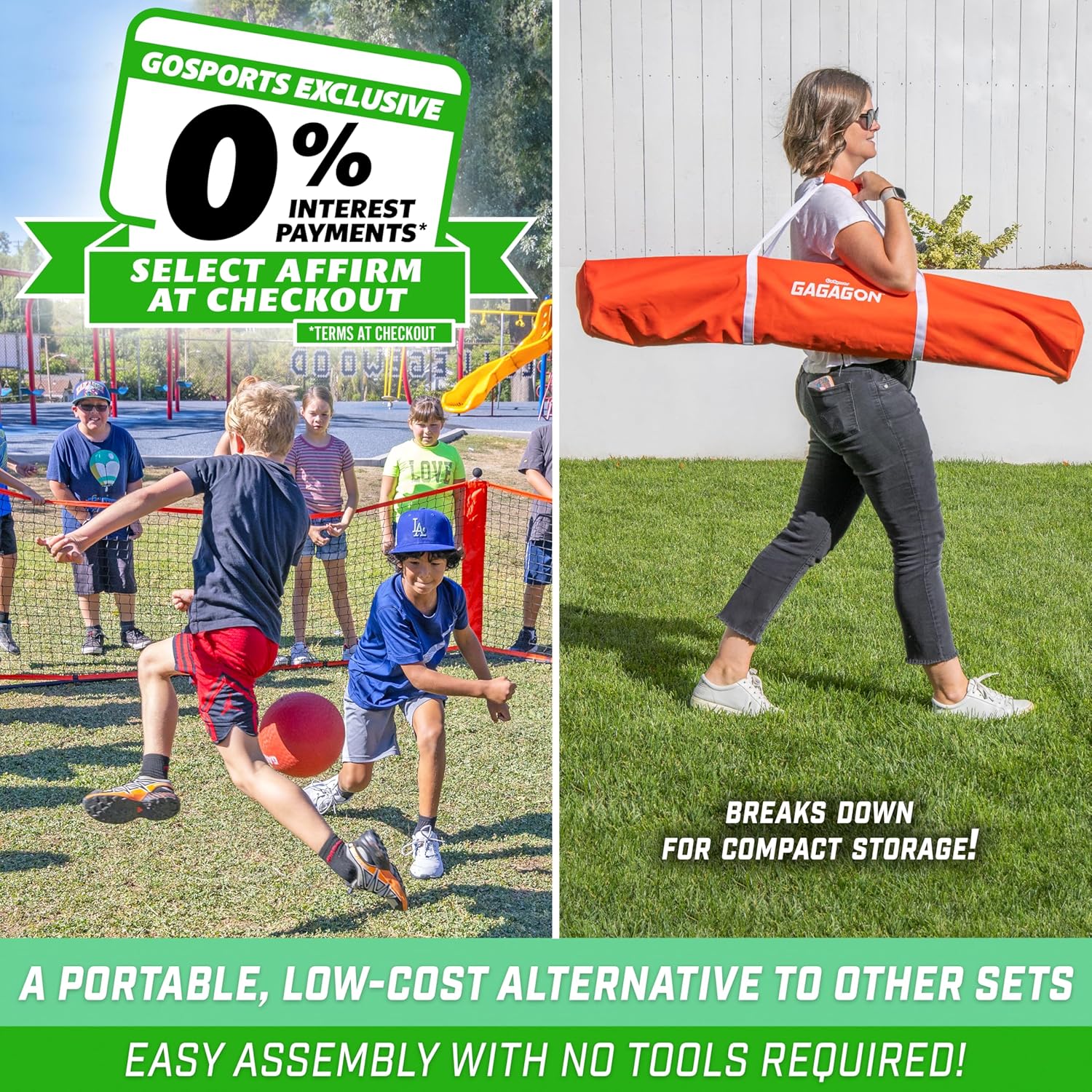 Detalle de GoSports Gaga Ball Pit (10 ft, 15 ft or 20 ft) – Portable Indoor/Outdoor Gagagon Arena