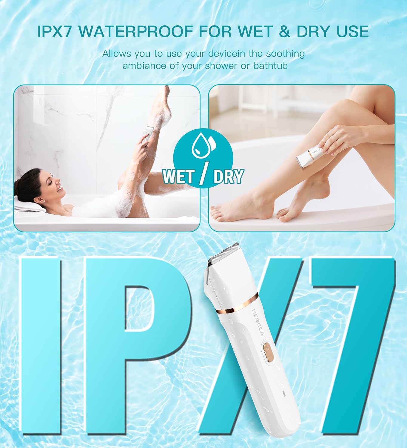 Thumbnail 5 de HEBECA 3-in-1 Electric Trimmer for Women, Waterproof Wet/Dry Groomer