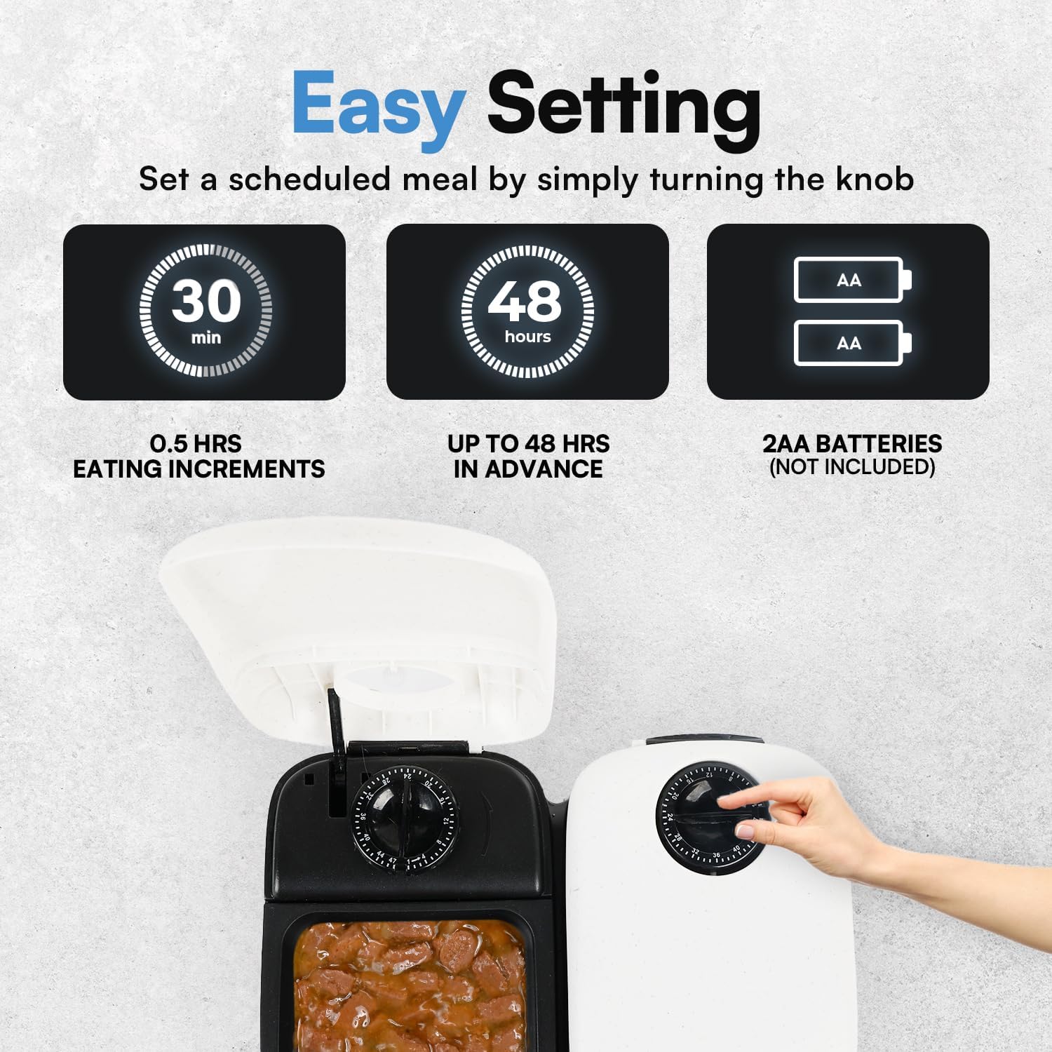 Detalle 2 de Pawise Automatic Cat & Dog Feeder 48‑hour timer