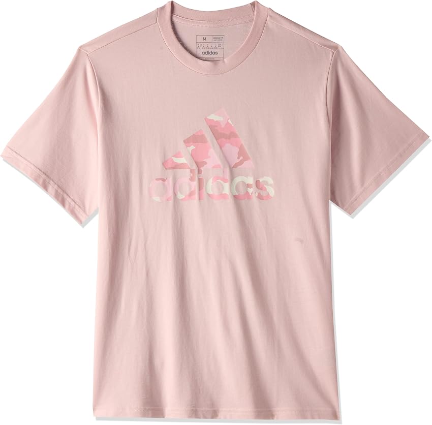 Detalle de adidas Camo Graphic Tee para Mujer, Rosa Arenoso