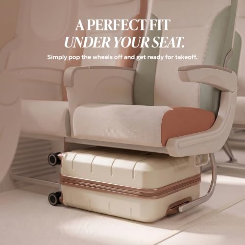 Thumbnail 5 de LUGG Jetset 40cm Underseat Suitcase (Cream/Brown) – ABS Hard Shell, Lightweight Cabin Luggage
