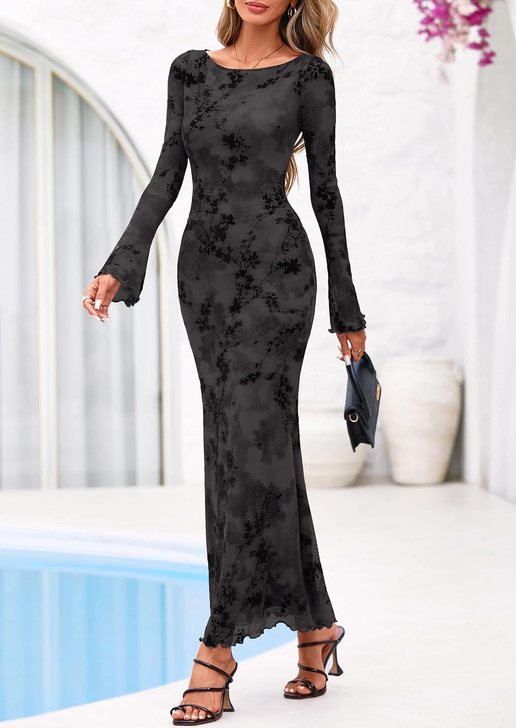 Thumbnail 2 de PrettyGarden Floral Bodycon Maxi Dress
