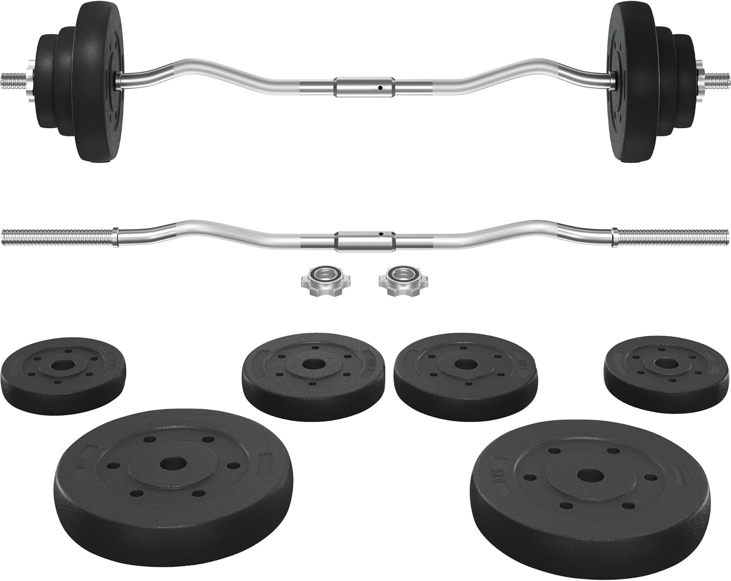 Detalle de Yaheetech EZ curl bar weight set