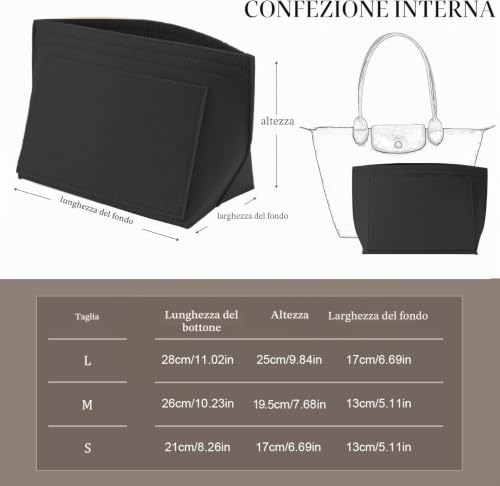 Thumbnail 1 de Sunshine smile Organizer per Longchamp Le Pliage M in Feltro Beige: ordine e stile per la tua borsa