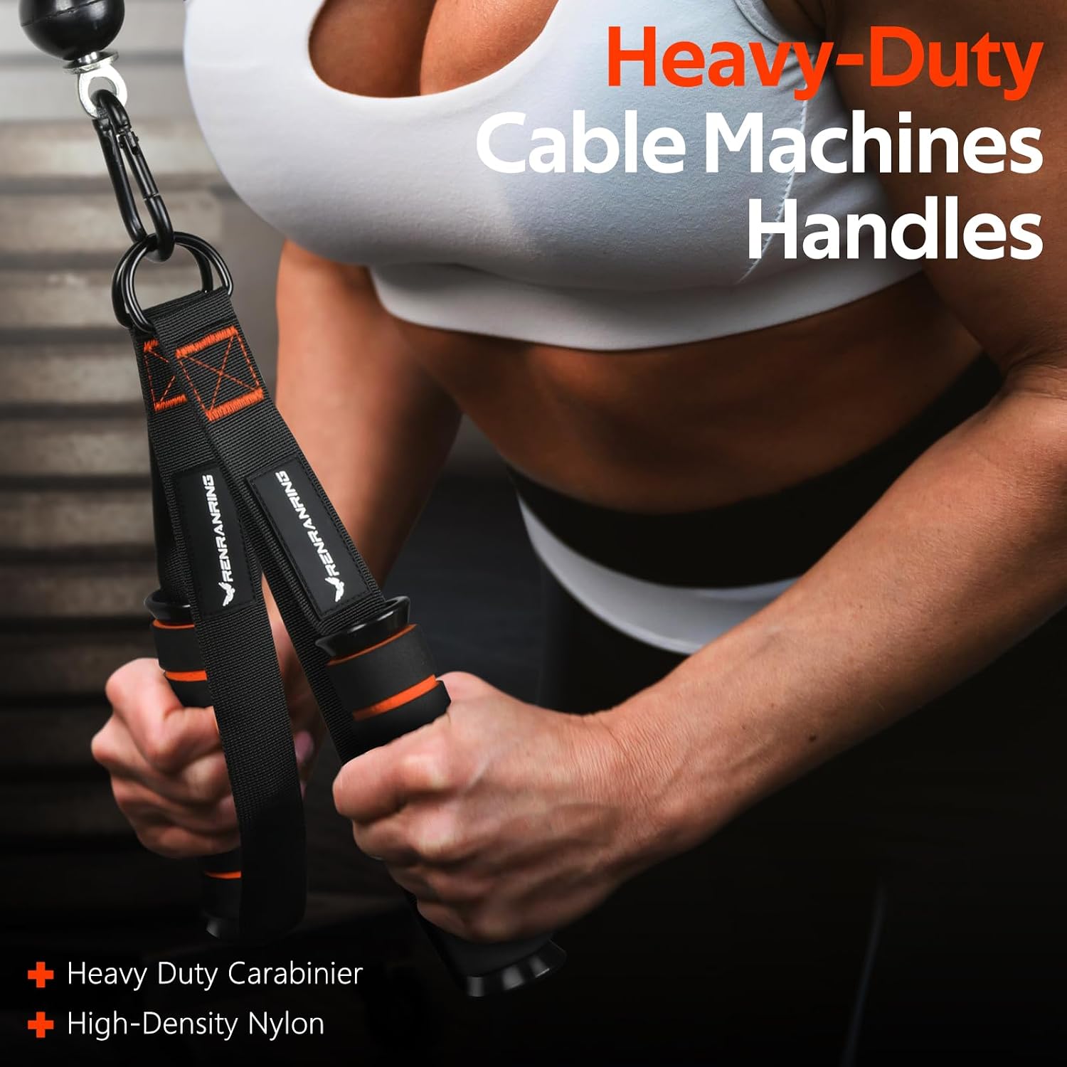 Thumbnail 6 de RENRANRING DJKJDK-38983 Cable Machine Exercise Handles, Wide Grip
